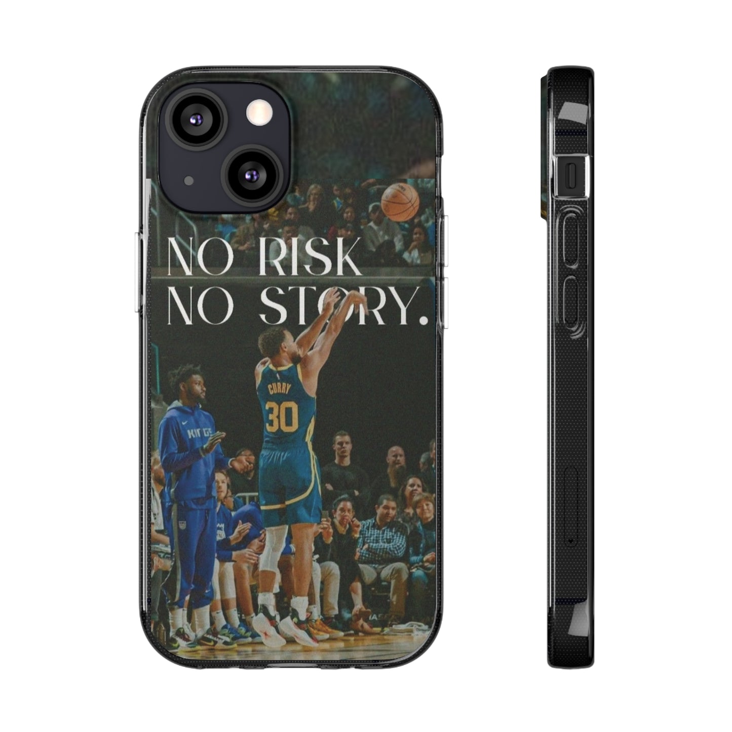 Steph Curry Motivational Soft Phone Case - No Risk, No Story for Sports Lovers