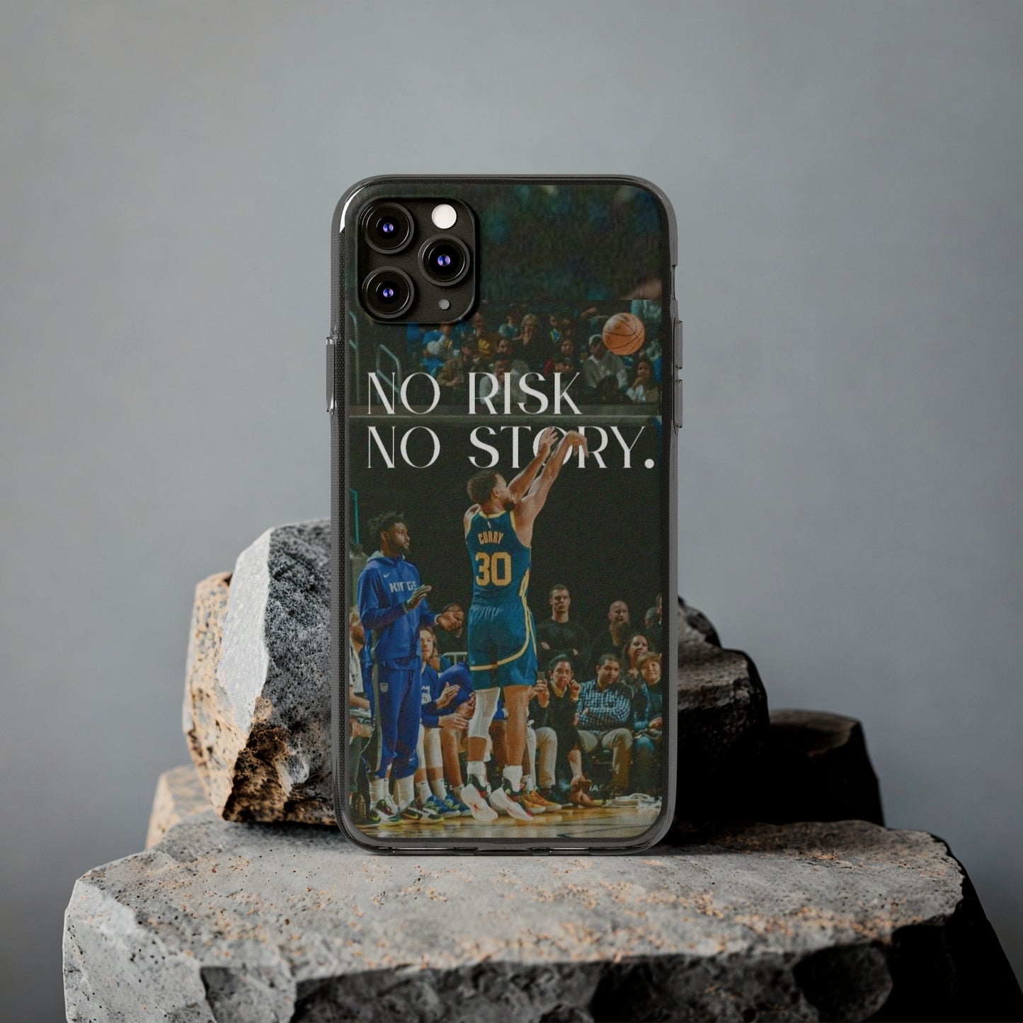 Steph Curry Motivational Soft Phone Case - No Risk, No Story for Sports Lovers