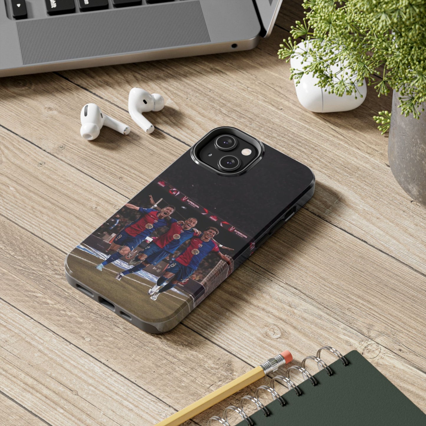 Lewandowski, Raphinha, Lamine Yamal Soccer Team Tough Phone Case - Durable Protection for Fans!