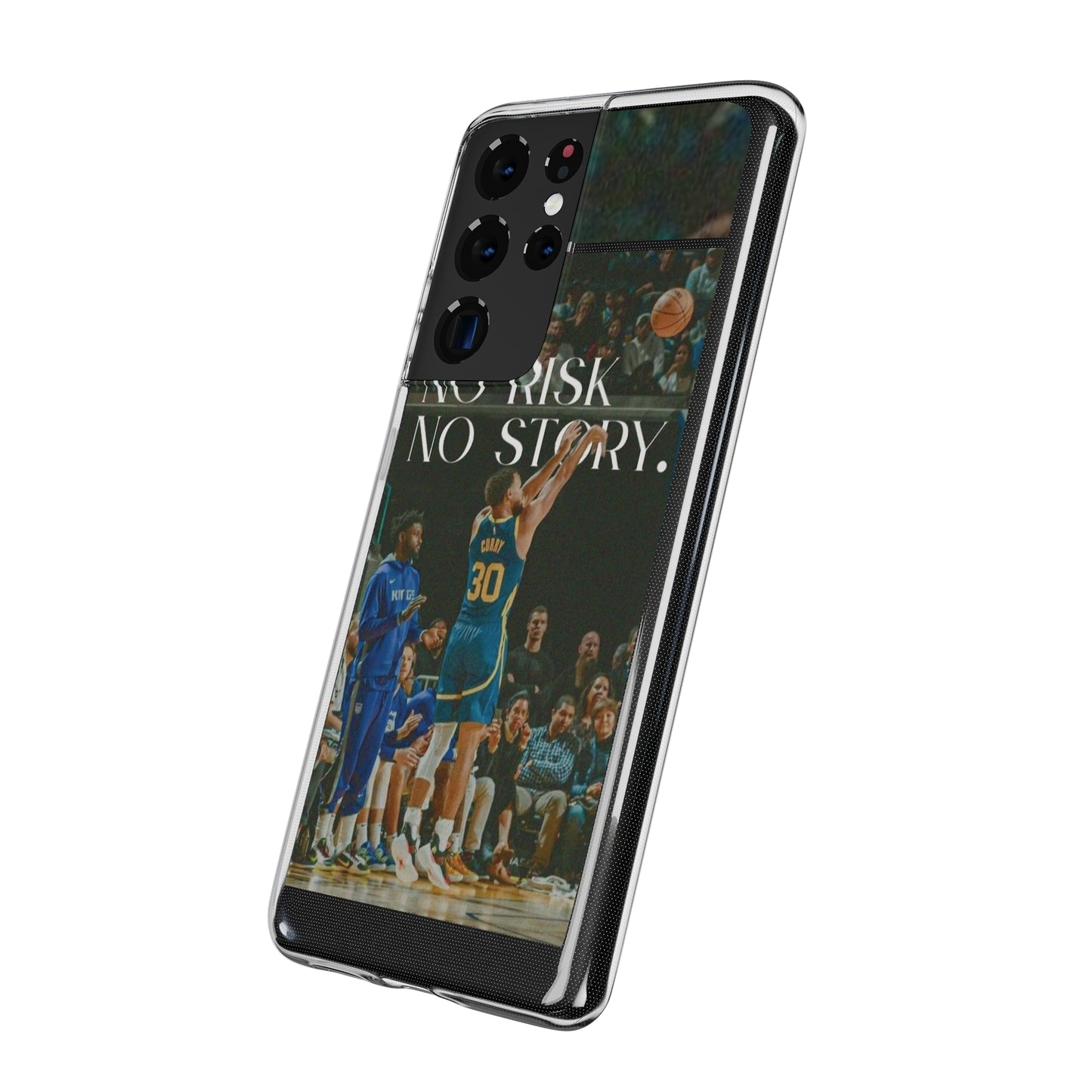 Steph Curry Motivational Soft Phone Case - No Risk, No Story for Sports Lovers