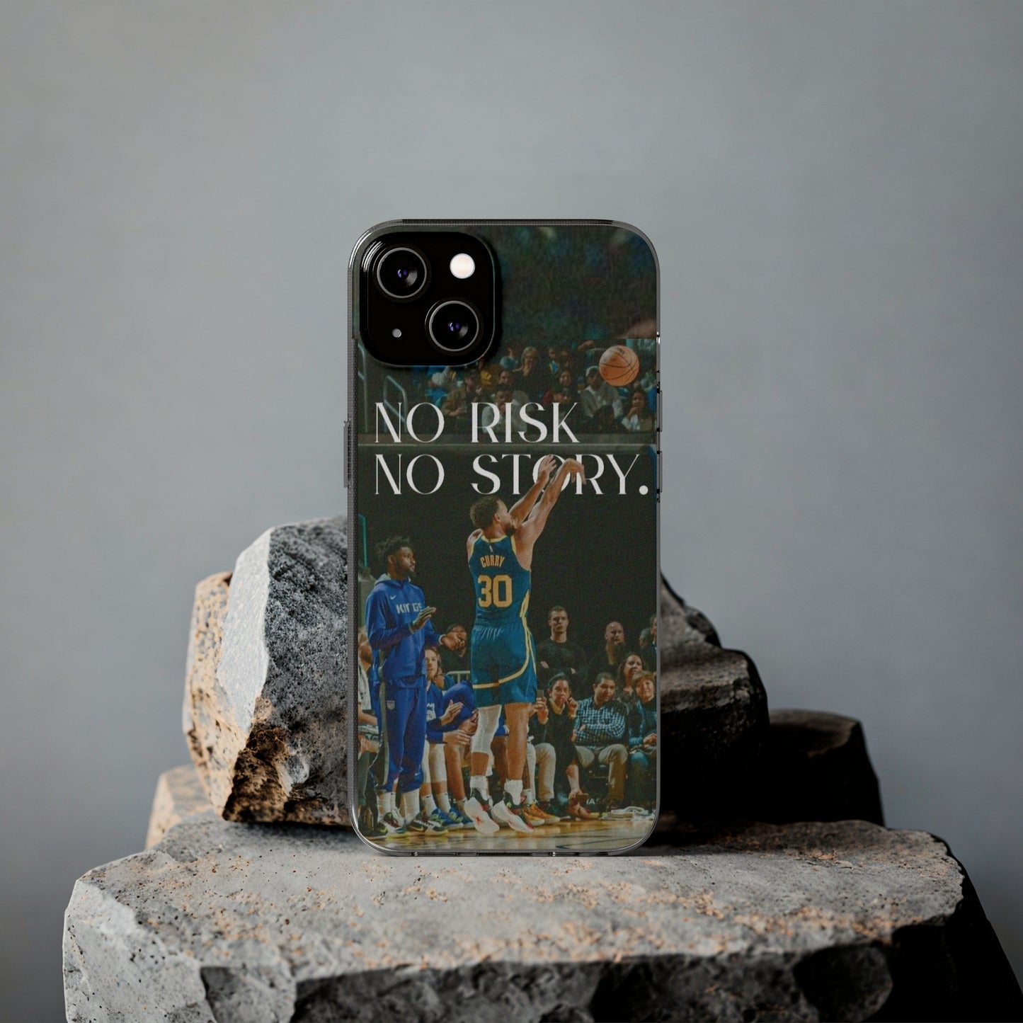 Steph Curry Motivational Soft Phone Case - No Risk, No Story for Sports Lovers