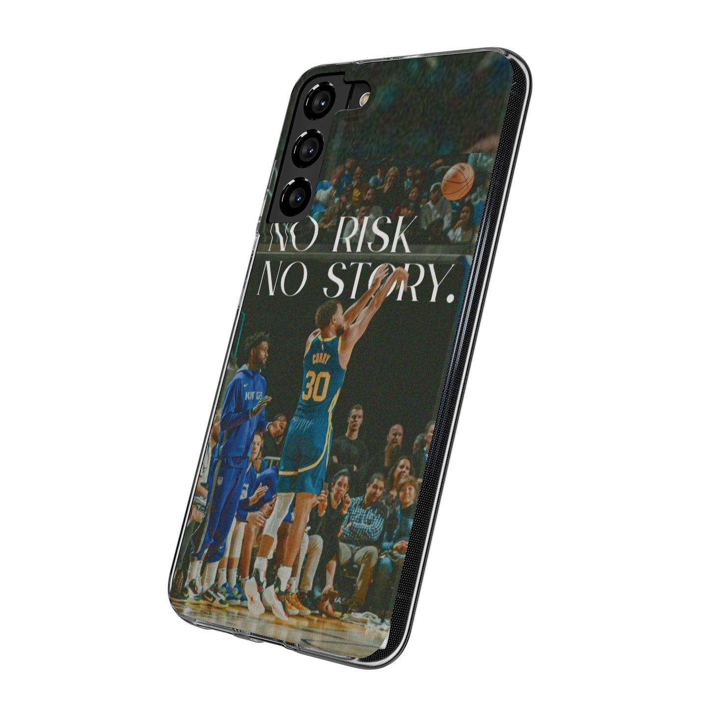 Steph Curry Motivational Soft Phone Case - No Risk, No Story for Sports Lovers