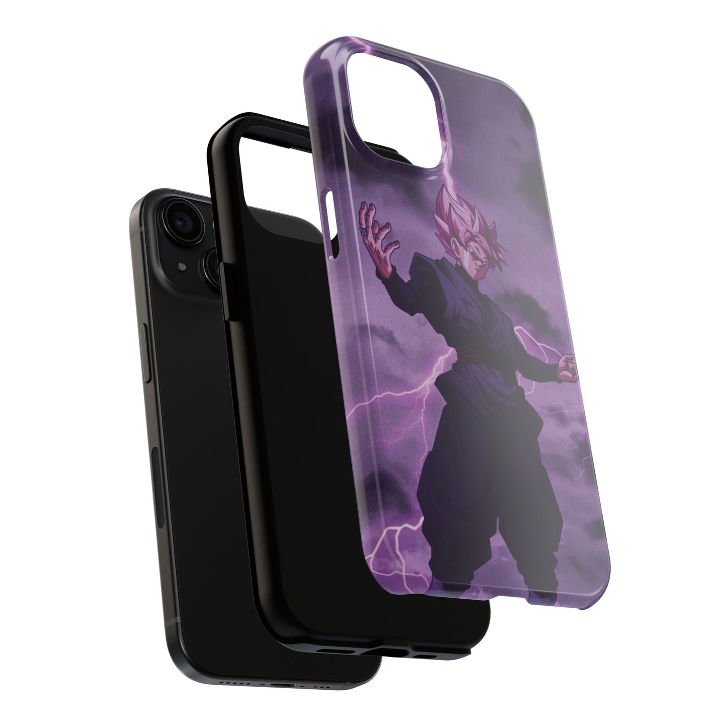 Black Goku Anime Tough Phone Case - Dragon Ball Z Inspired Design