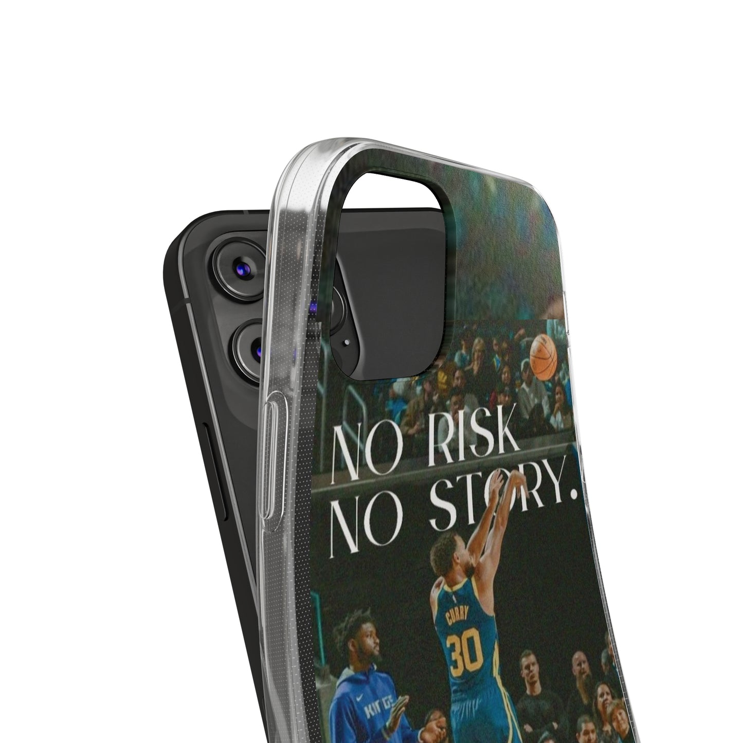 Steph Curry Motivational Soft Phone Case - No Risk, No Story for Sports Lovers