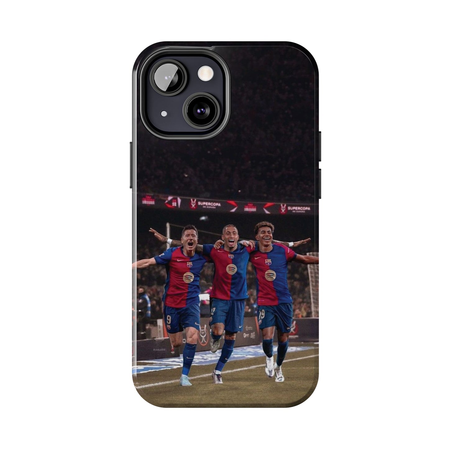Lewandowski, Raphinha, Lamine Yamal Soccer Team Tough Phone Case - Durable Protection for Fans!