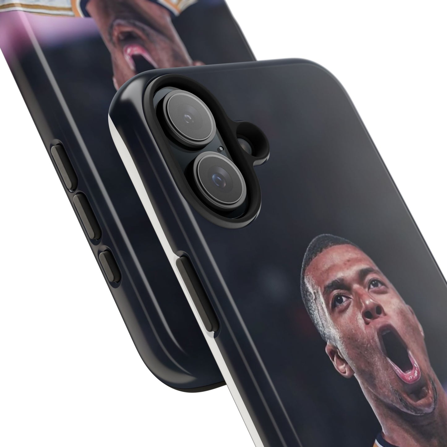 Kylian Mbappé Sporty Tough Phone Case with Goal Celebration Design