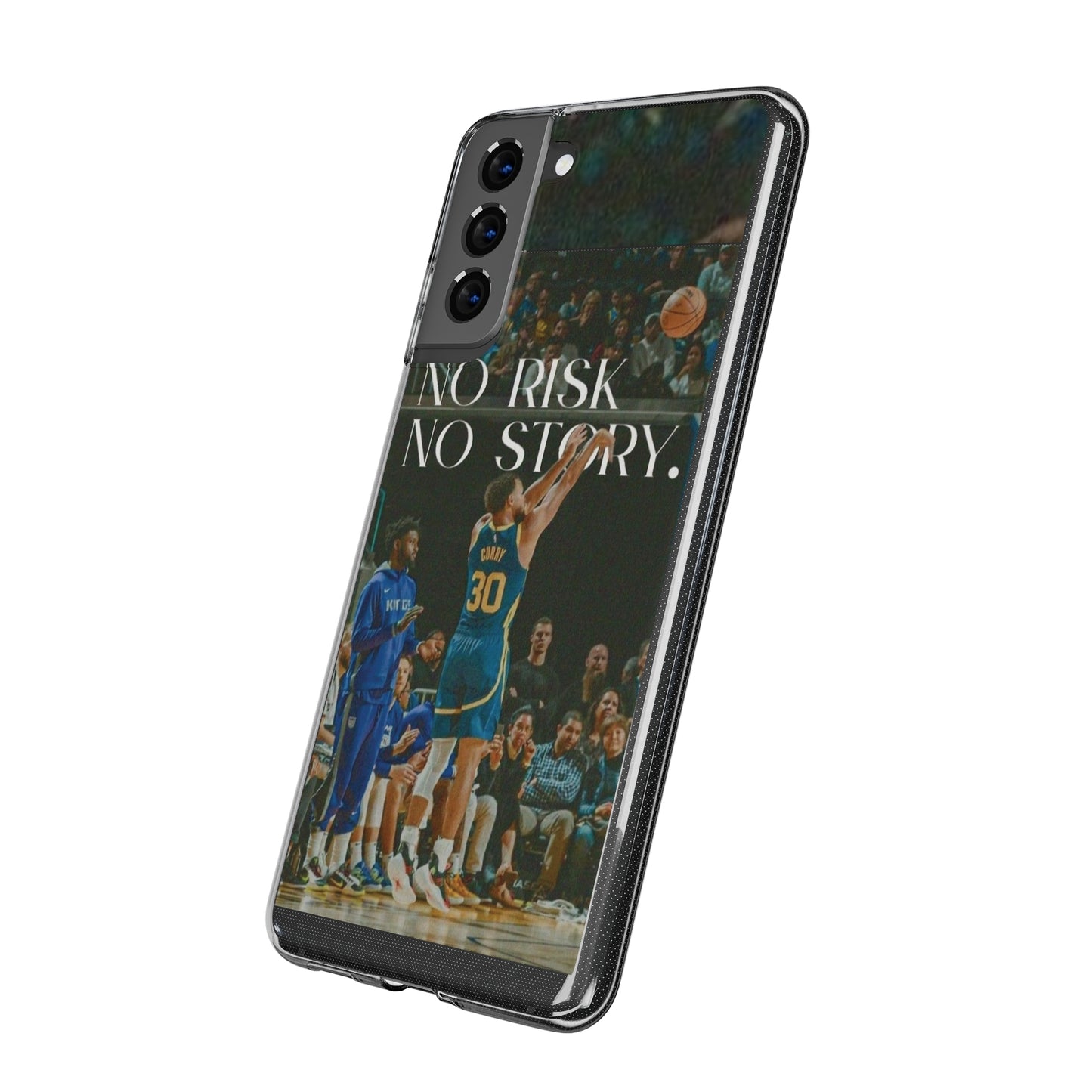 Steph Curry Motivational Soft Phone Case - No Risk, No Story for Sports Lovers