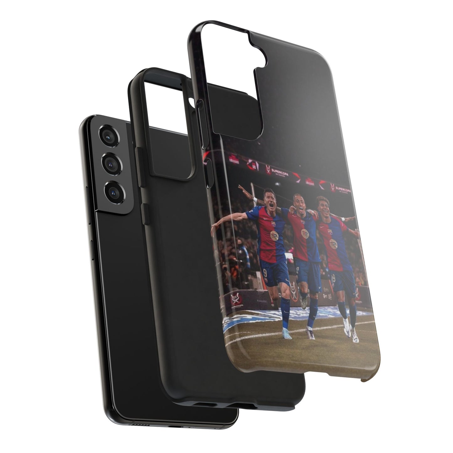 Lewandowski, Raphinha, Lamine Yamal Soccer Team Tough Phone Case - Durable Protection for Fans!