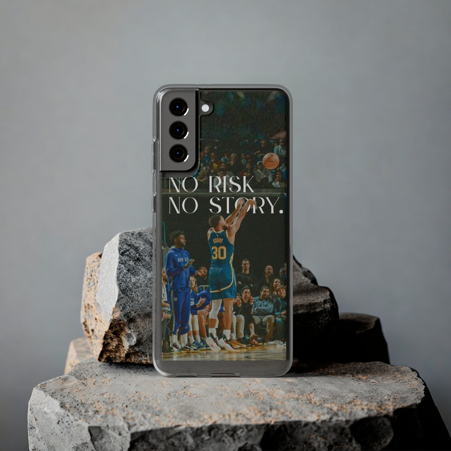 Steph Curry Motivational Soft Phone Case - No Risk, No Story for Sports Lovers
