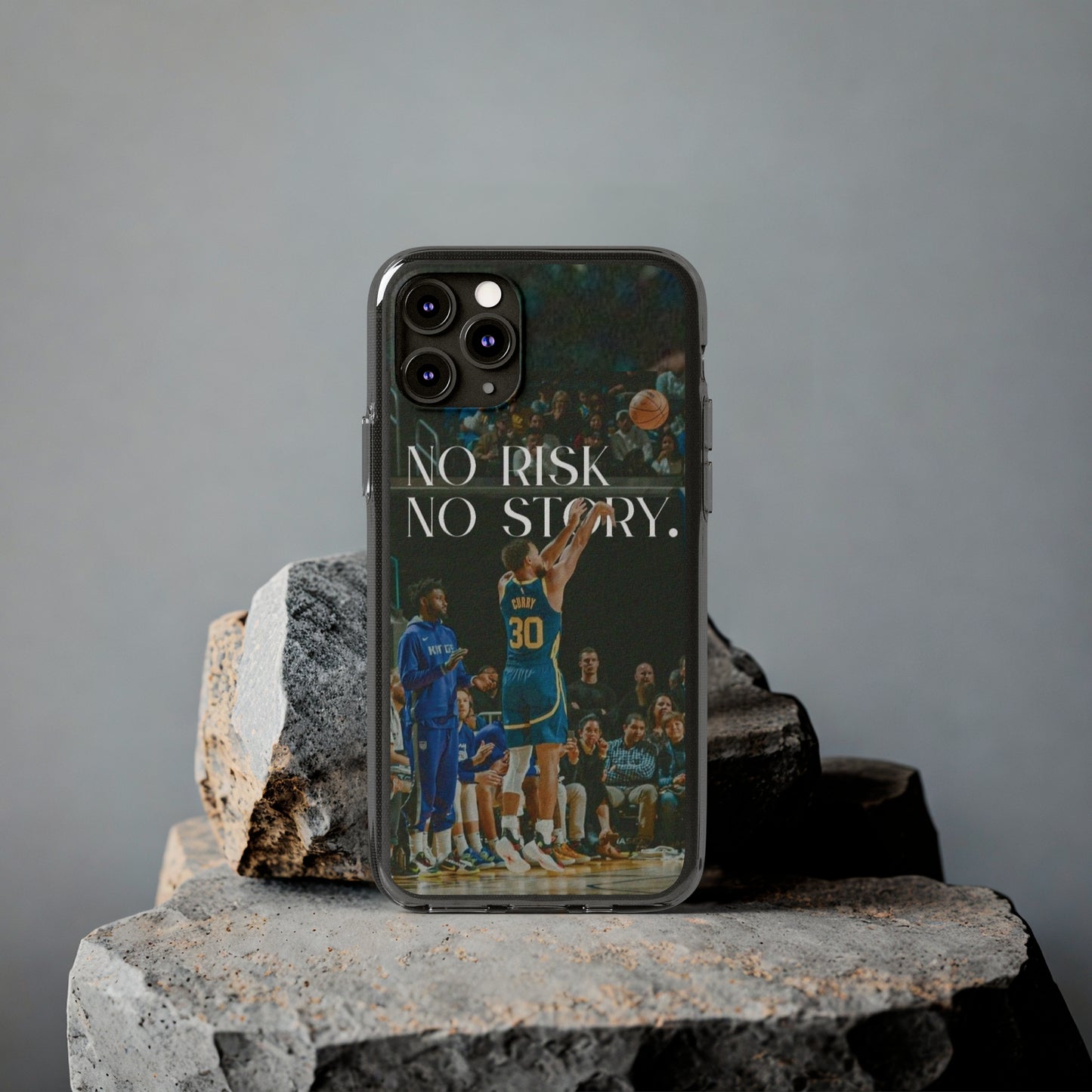Steph Curry Motivational Soft Phone Case - No Risk, No Story for Sports Lovers