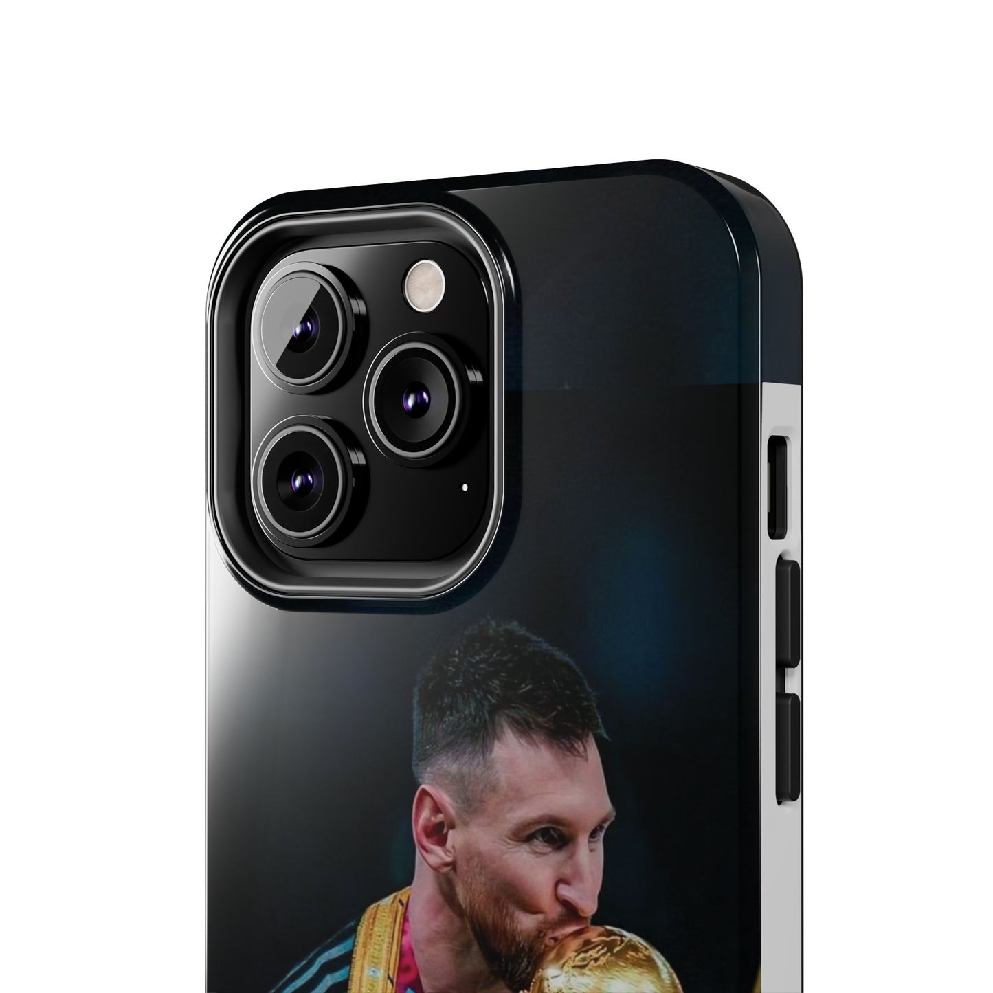 Messi World Cup Champion Tough Phone Case - Messi Trophy Design