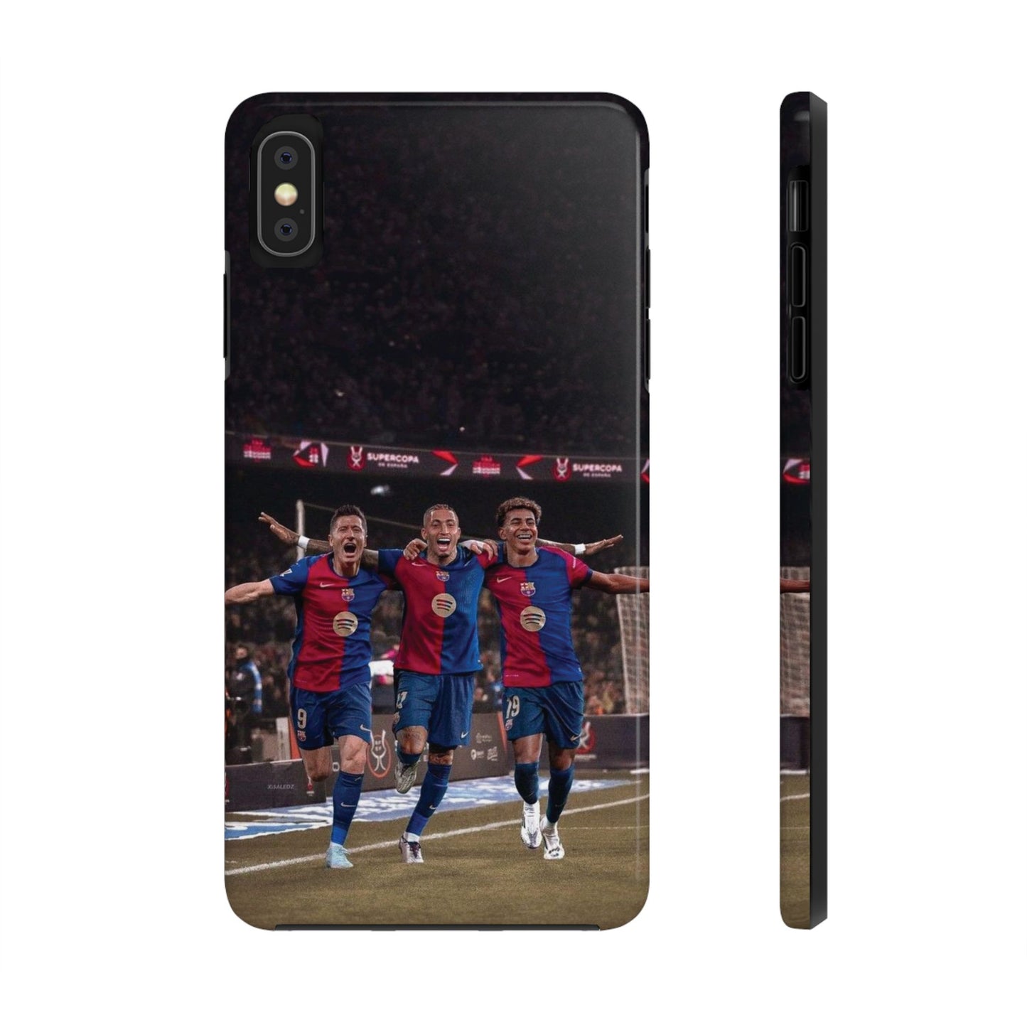 Lewandowski, Raphinha, Lamine Yamal Soccer Team Tough Phone Case - Durable Protection for Fans!