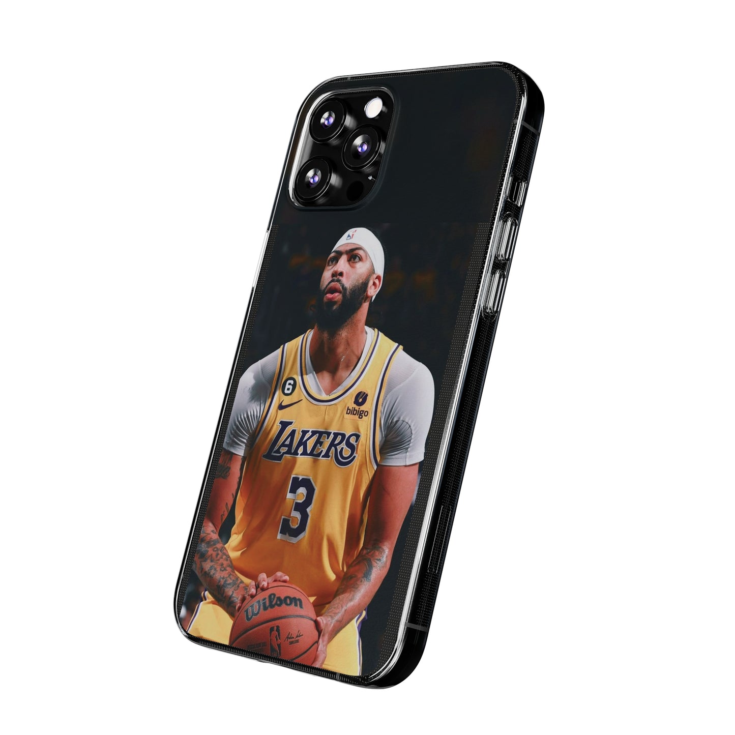Anthony Davis Lakers Soft Phone Case - Perfect Gift for Basketball Fans