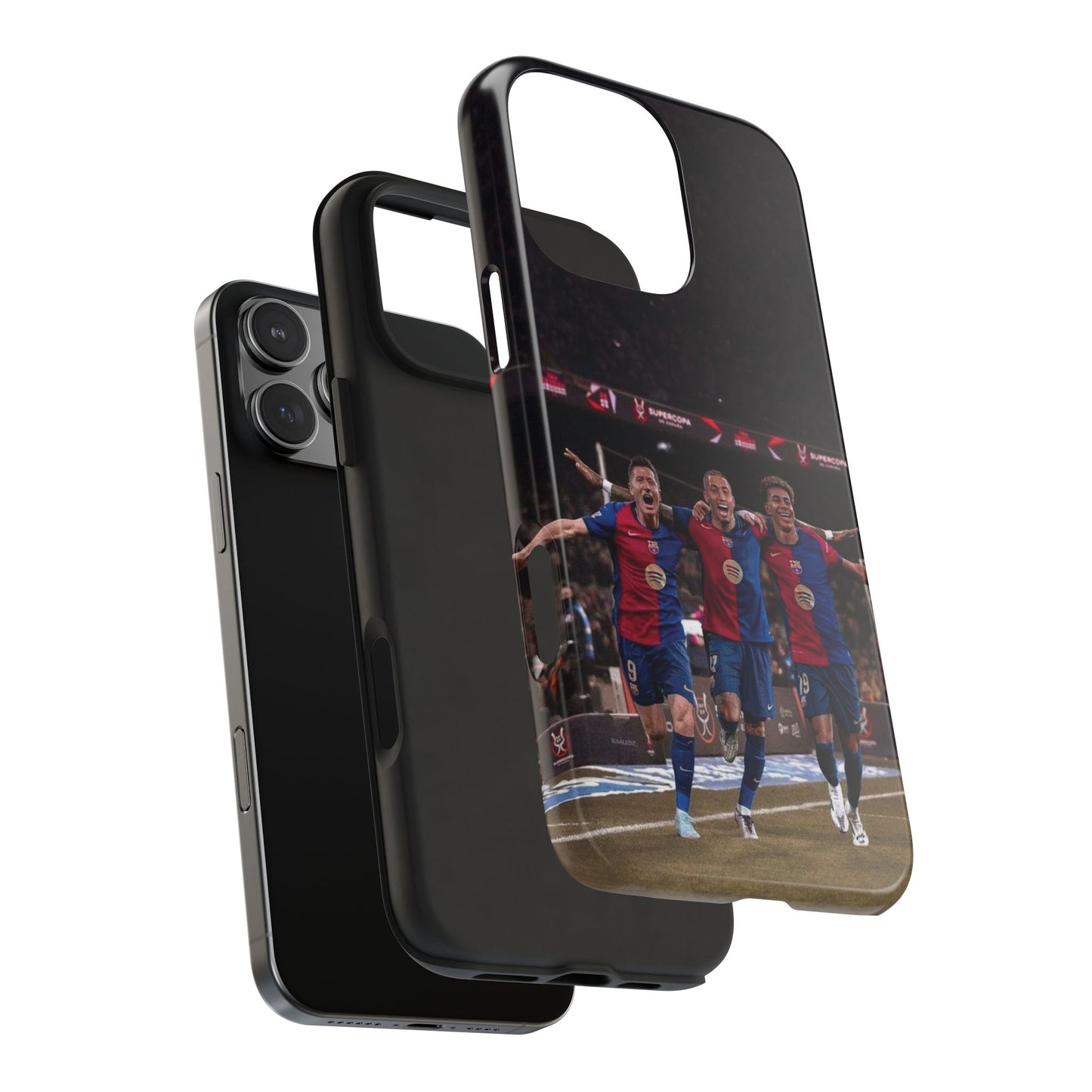 Lewandowski, Raphinha, Lamine Yamal Soccer Team Tough Phone Case - Durable Protection for Fans!