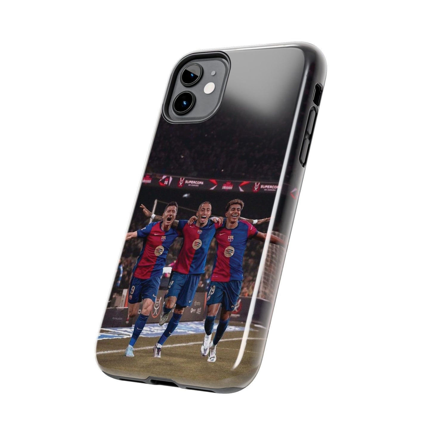 Lewandowski, Raphinha, Lamine Yamal Soccer Team Tough Phone Case - Durable Protection for Fans!