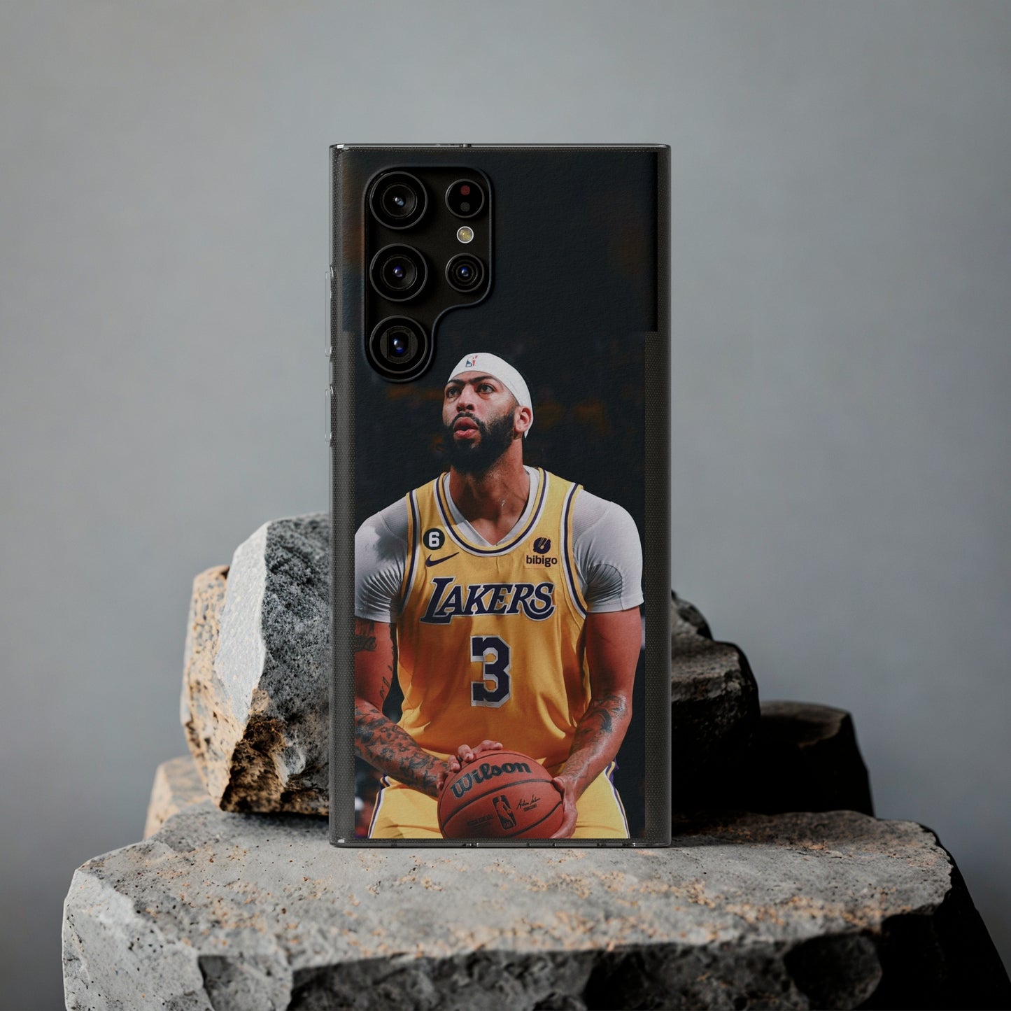 Anthony Davis Lakers Soft Phone Case - Perfect Gift for Basketball Fans