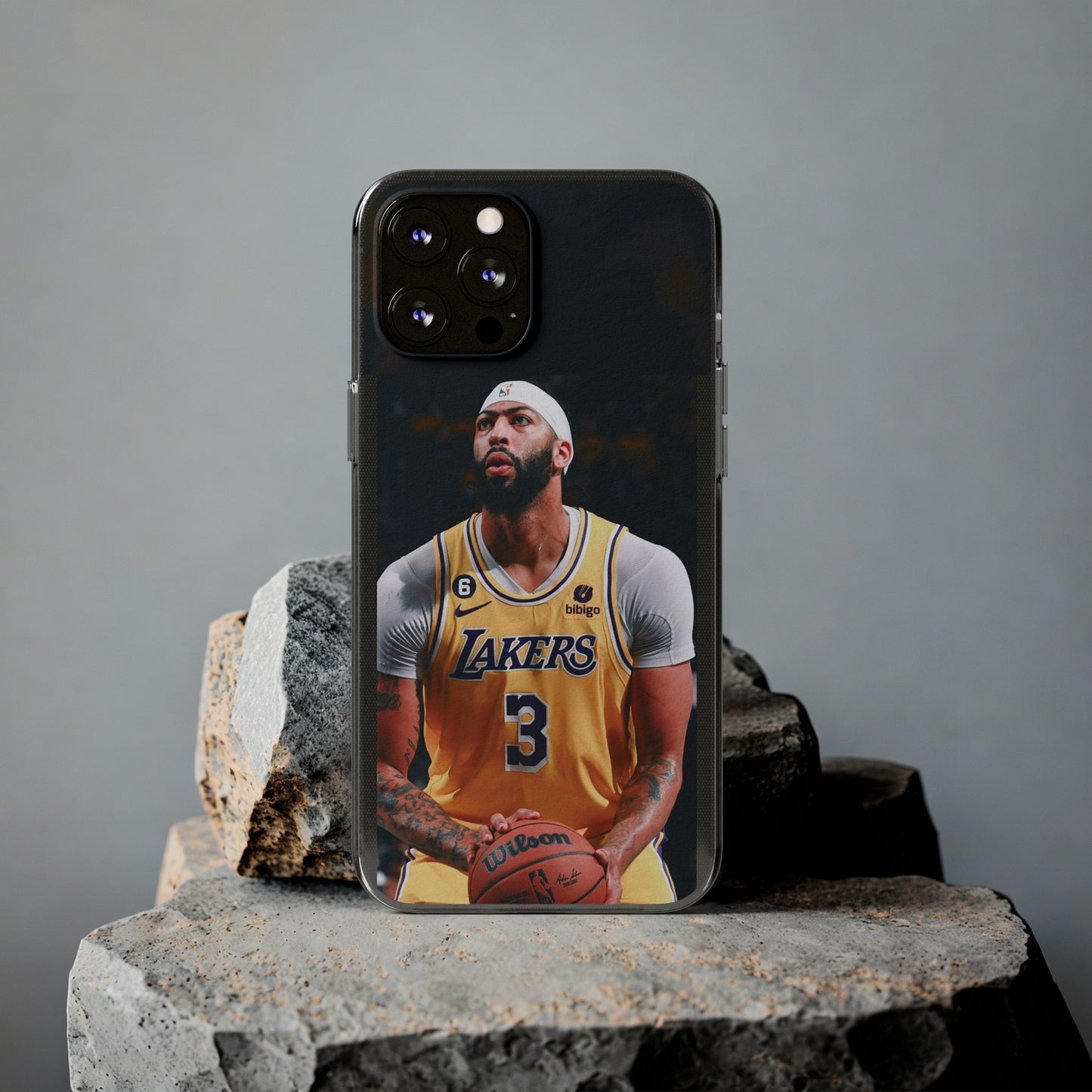 Anthony Davis Lakers Soft Phone Case - Perfect Gift for Basketball Fans