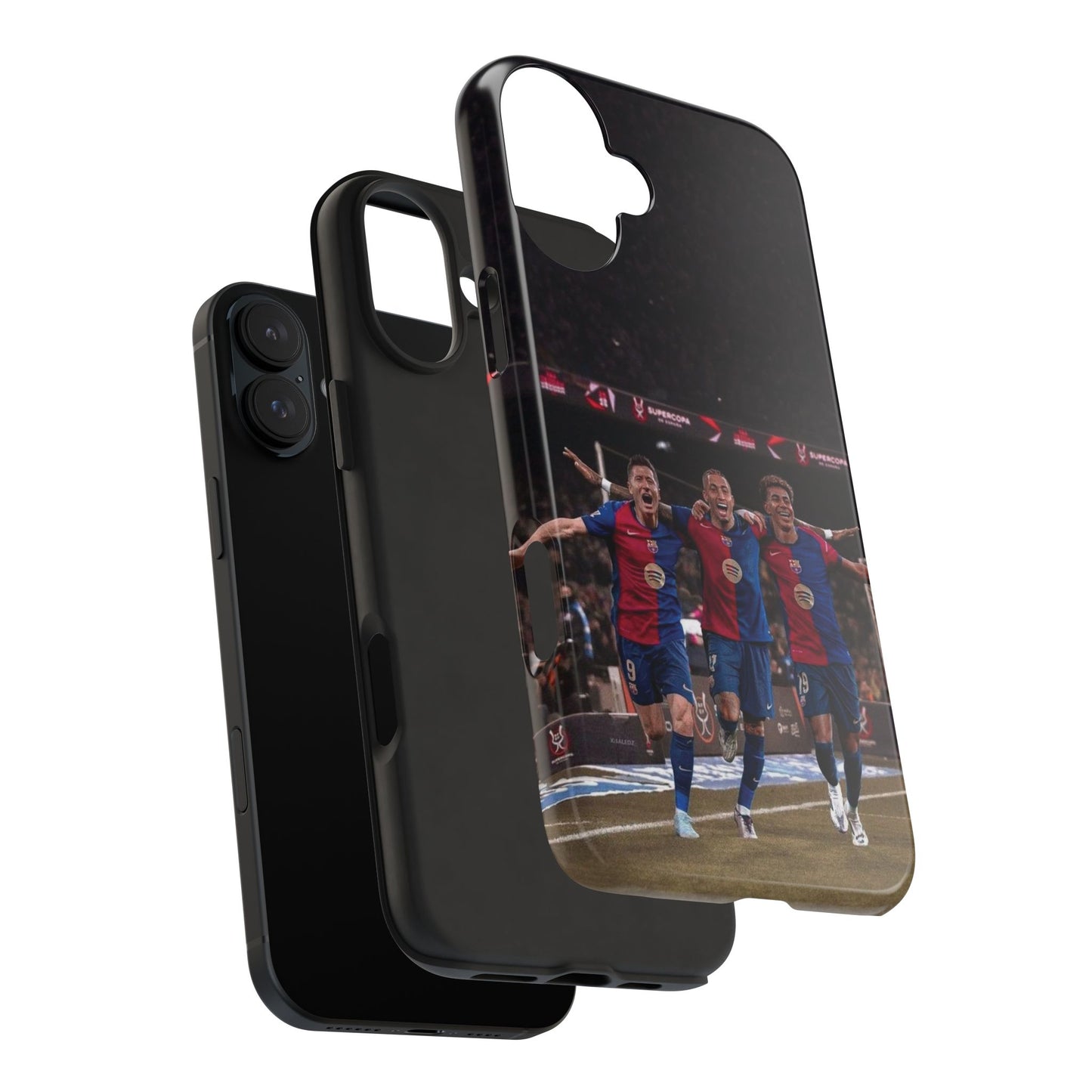 Lewandowski, Raphinha, Lamine Yamal Soccer Team Tough Phone Case - Durable Protection for Fans!