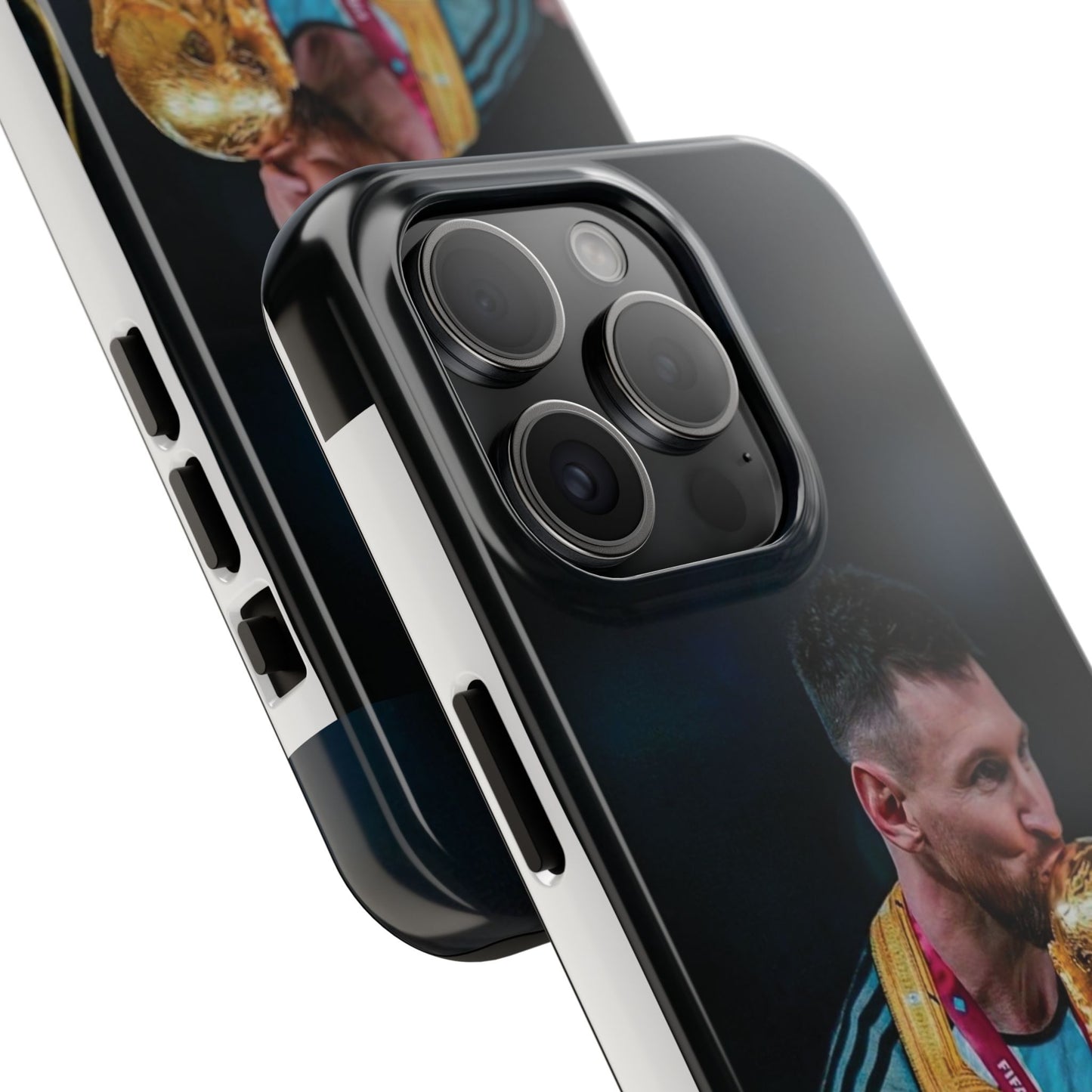 Messi World Cup Champion Tough Phone Case - Messi Trophy Design