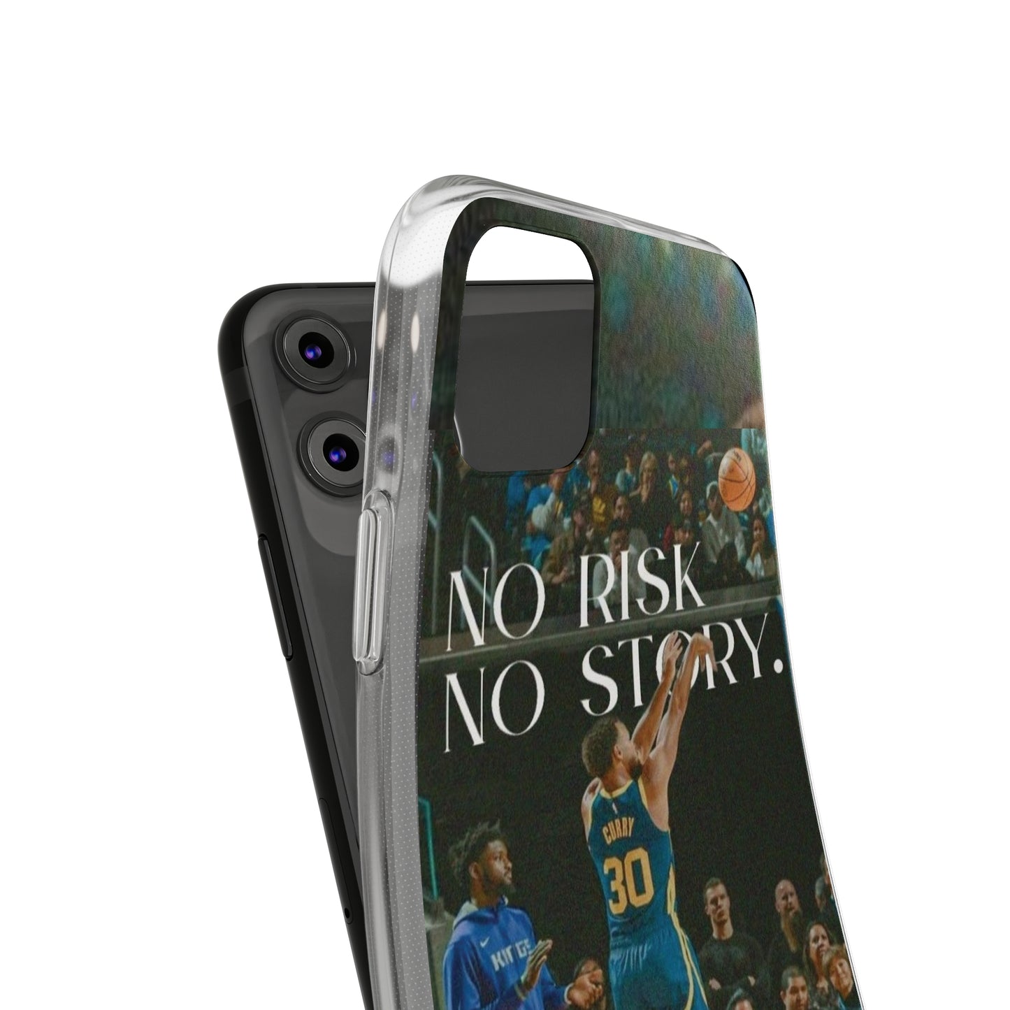 Steph Curry Motivational Soft Phone Case - No Risk, No Story for Sports Lovers