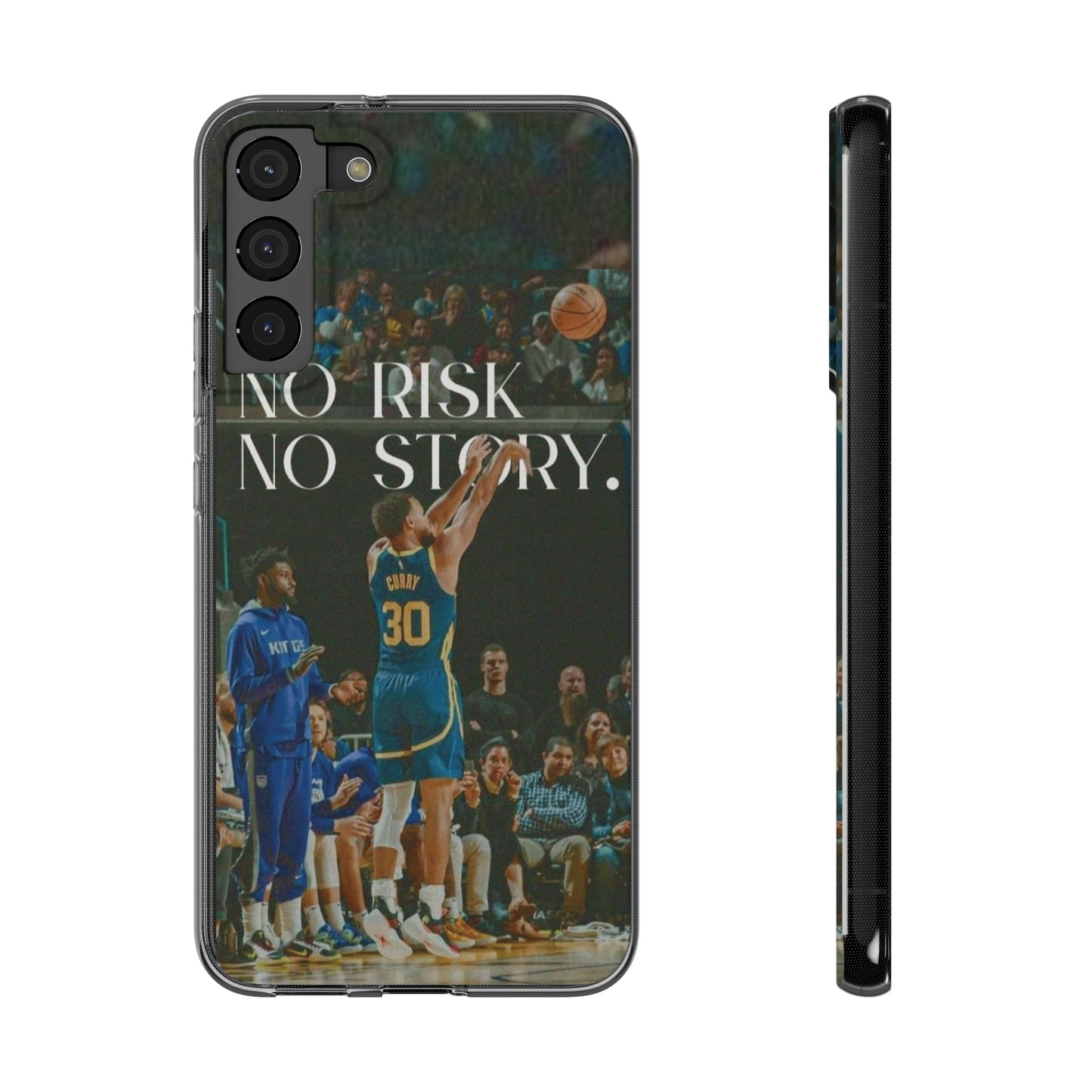 Steph Curry Motivational Soft Phone Case - No Risk, No Story for Sports Lovers