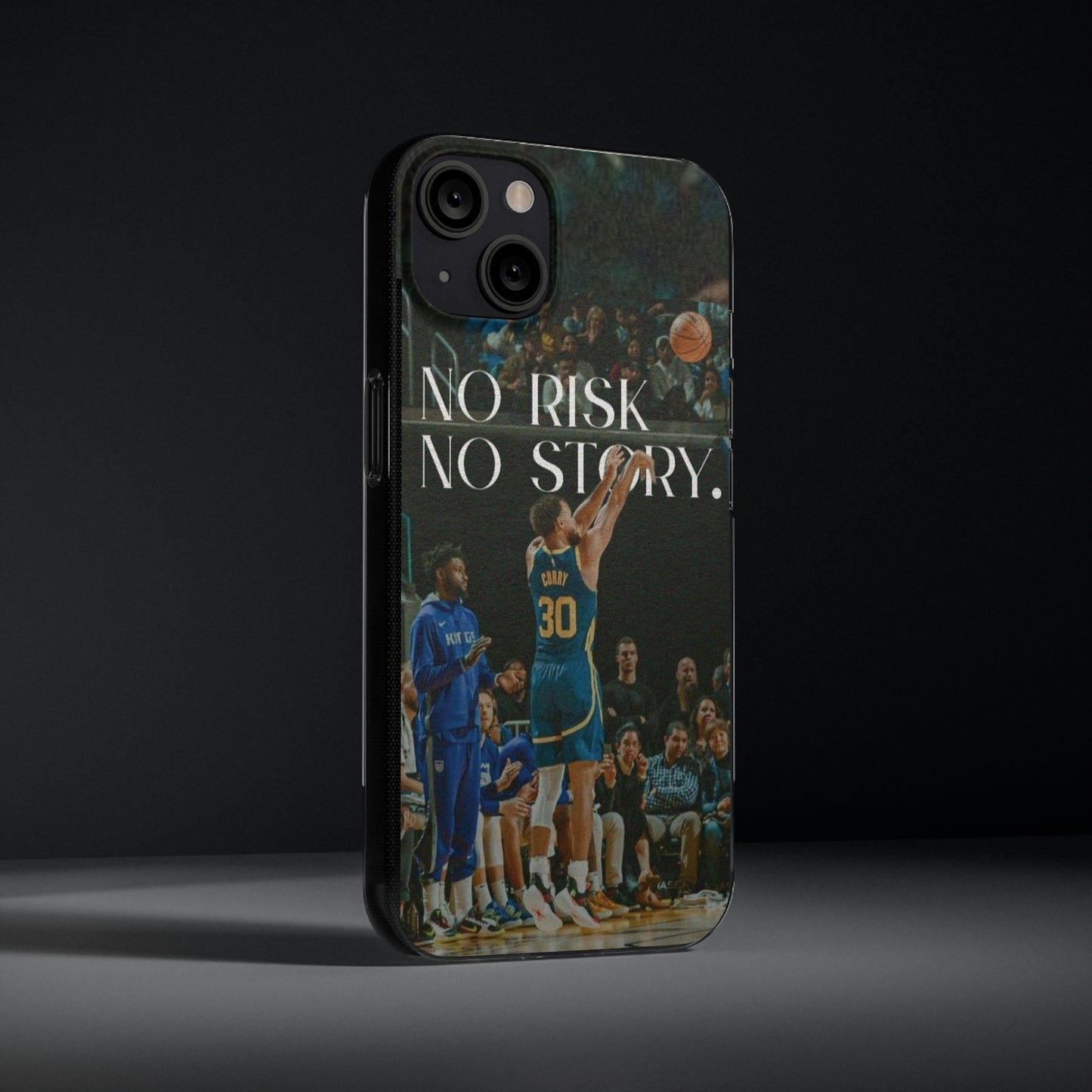 Steph Curry Motivational Soft Phone Case - No Risk, No Story for Sports Lovers