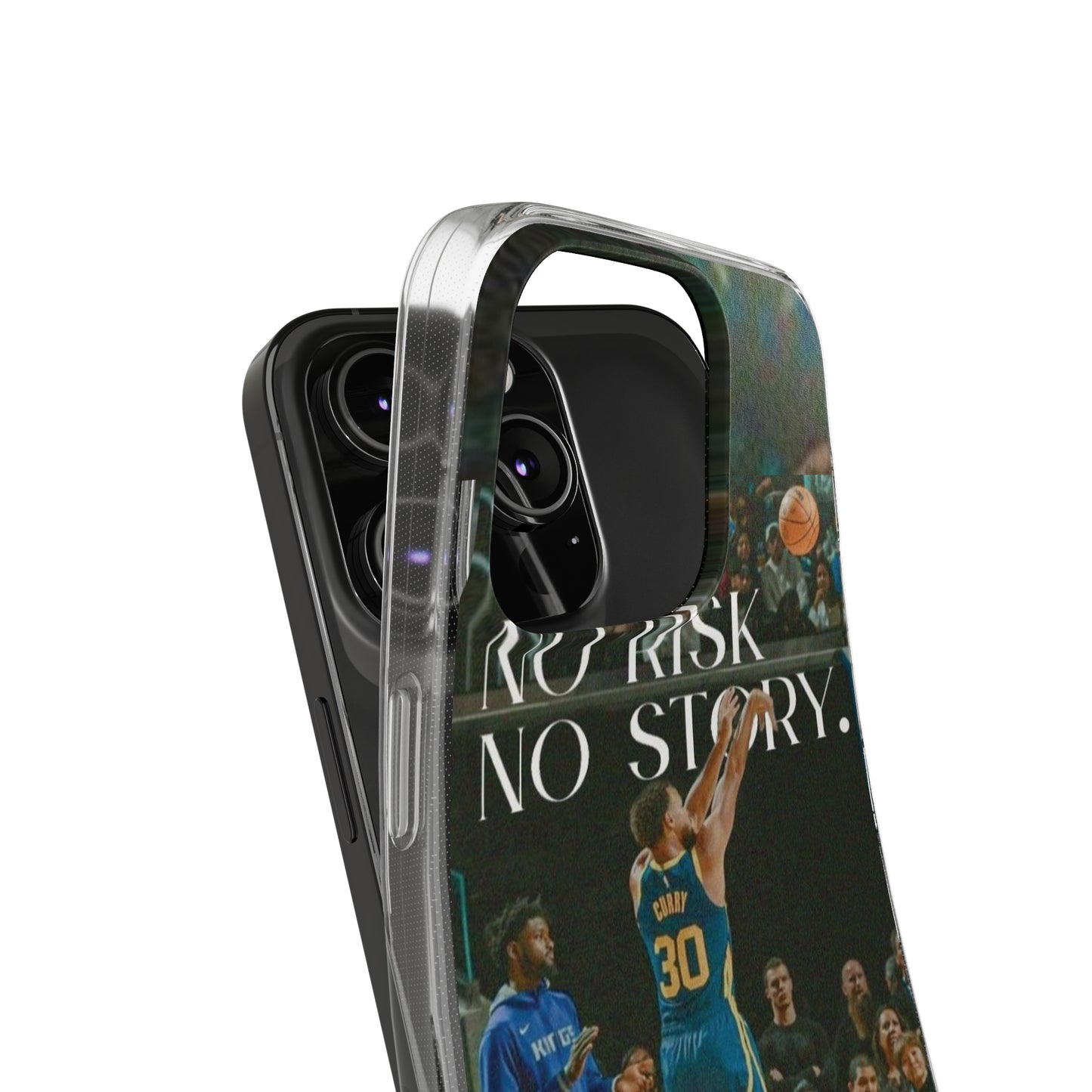 Steph Curry Motivational Soft Phone Case - No Risk, No Story for Sports Lovers