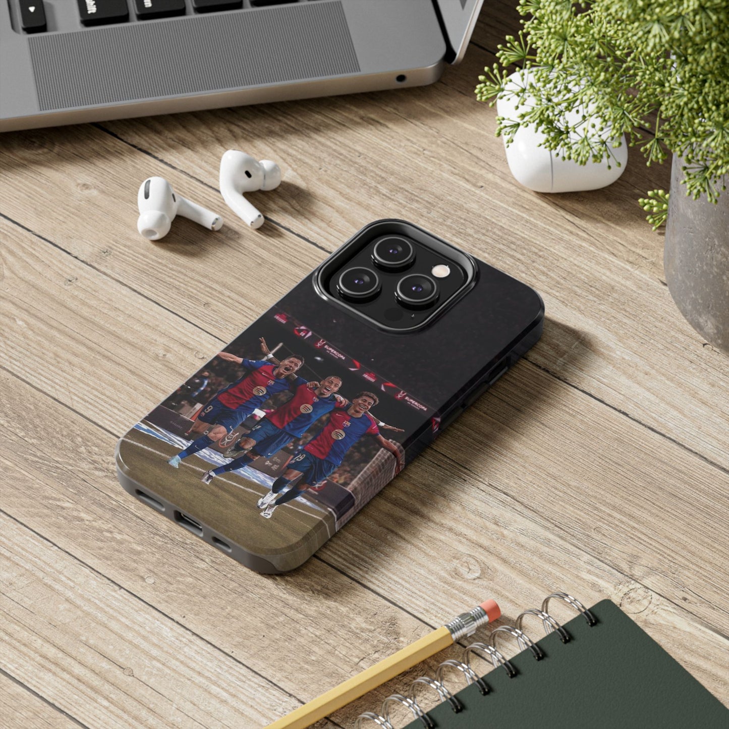 Lewandowski, Raphinha, Lamine Yamal Soccer Team Tough Phone Case - Durable Protection for Fans!