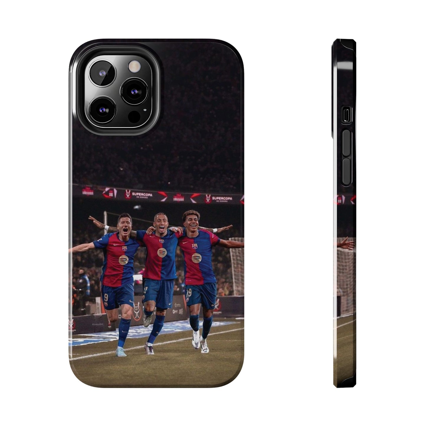 Lewandowski, Raphinha, Lamine Yamal Soccer Team Tough Phone Case - Durable Protection for Fans!