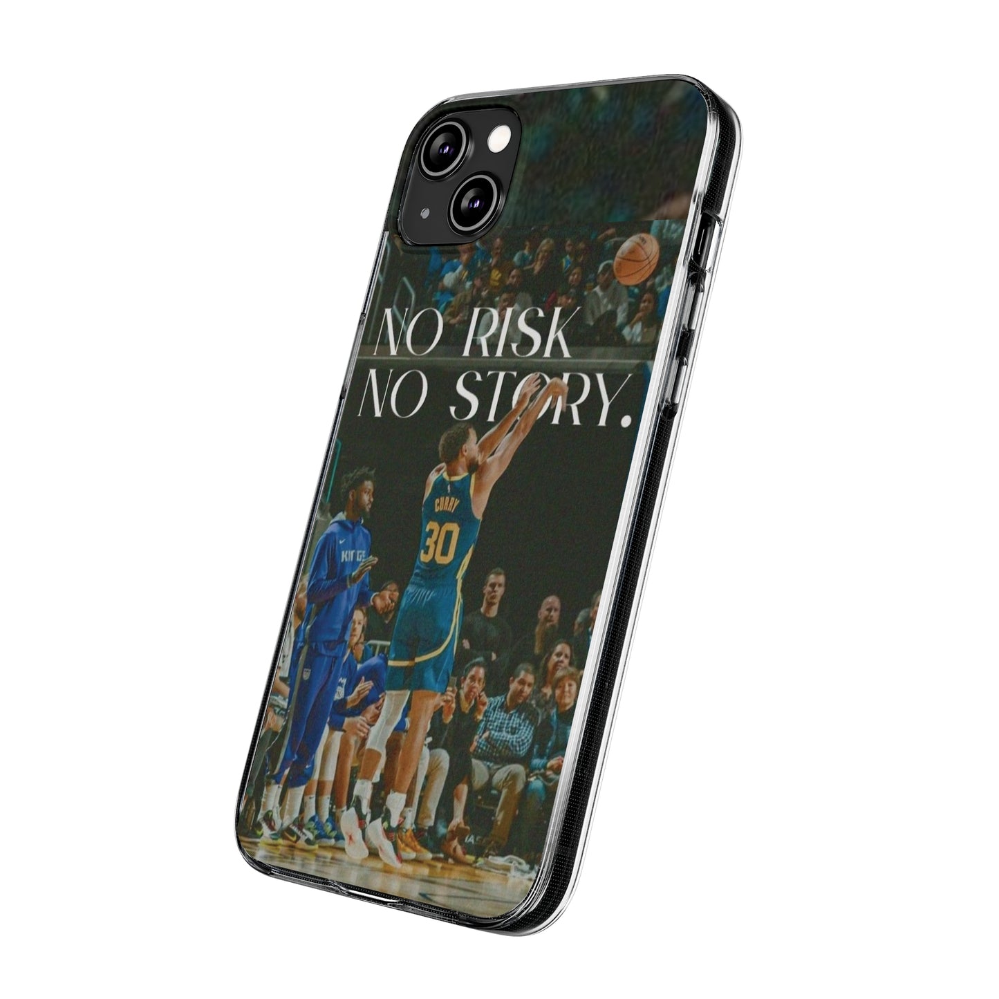 Steph Curry Motivational Soft Phone Case - No Risk, No Story for Sports Lovers