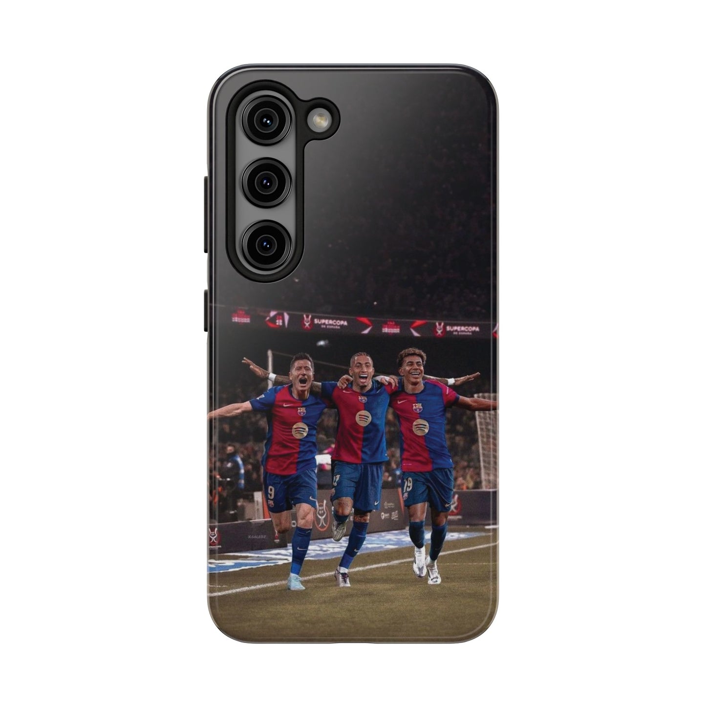 Lewandowski, Raphinha, Lamine Yamal Soccer Team Tough Phone Case - Durable Protection for Fans!