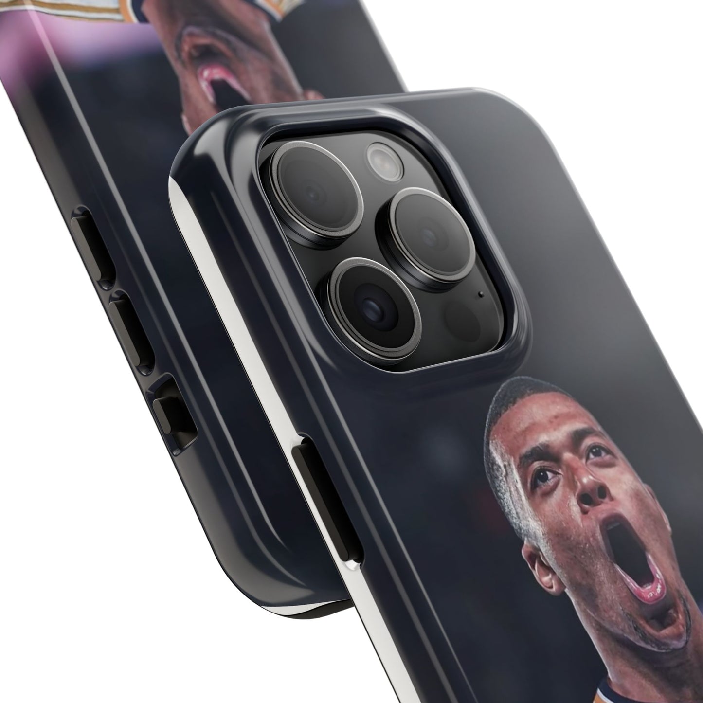 Kylian Mbappé Sporty Tough Phone Case with Goal Celebration Design