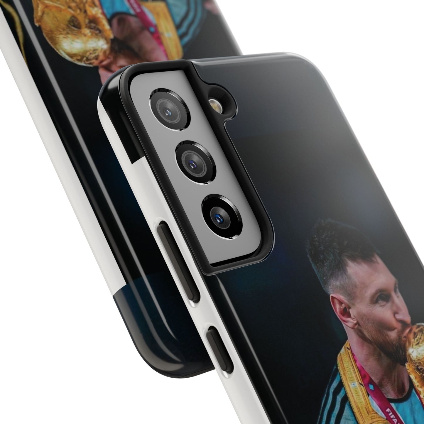 Messi World Cup Champion Tough Phone Case - Messi Trophy Design
