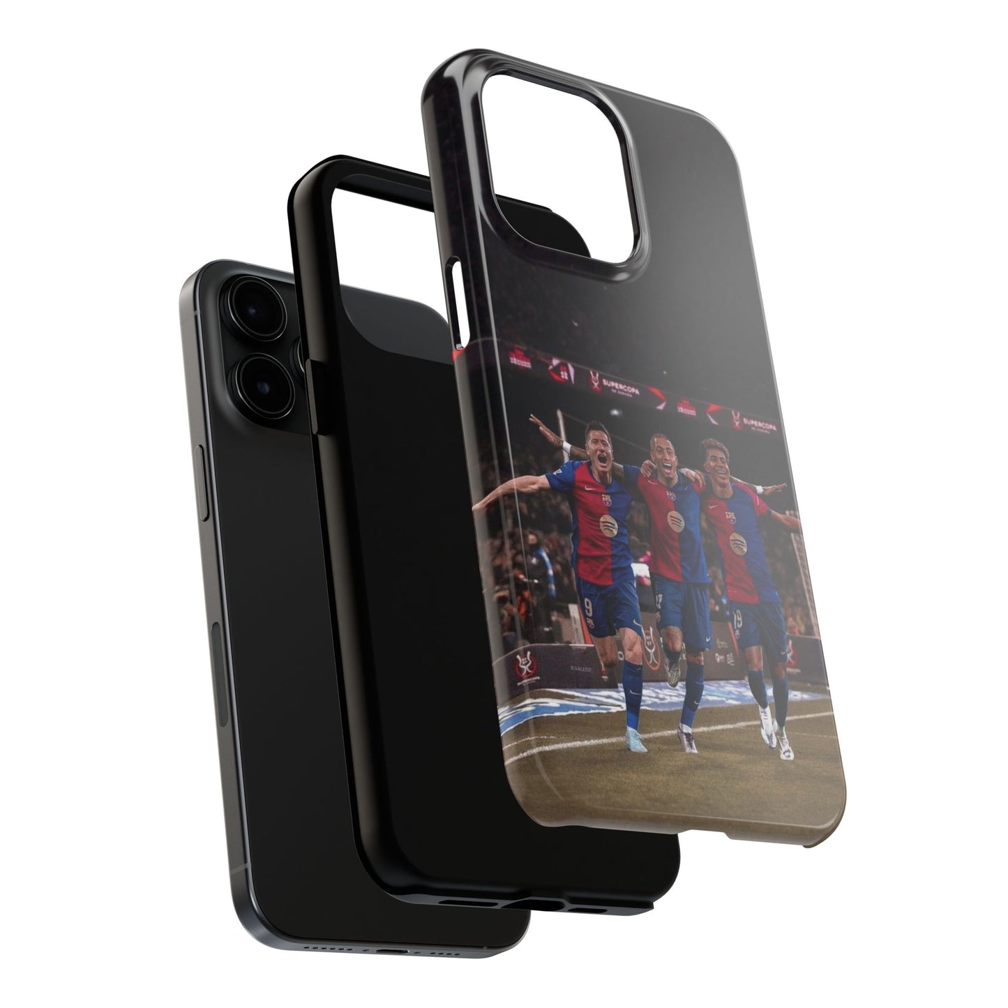 Lewandowski, Raphinha, Lamine Yamal Soccer Team Tough Phone Case - Durable Protection for Fans!