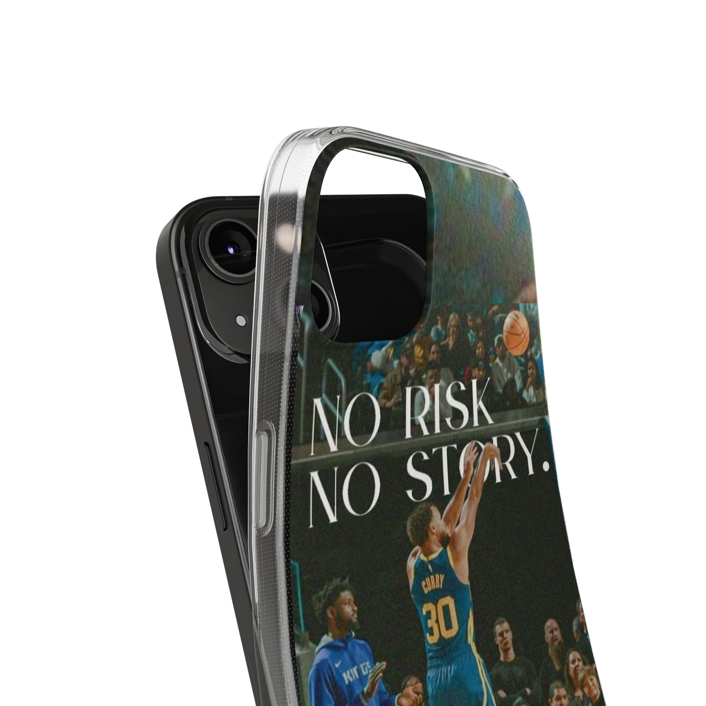 Steph Curry Motivational Soft Phone Case - No Risk, No Story for Sports Lovers