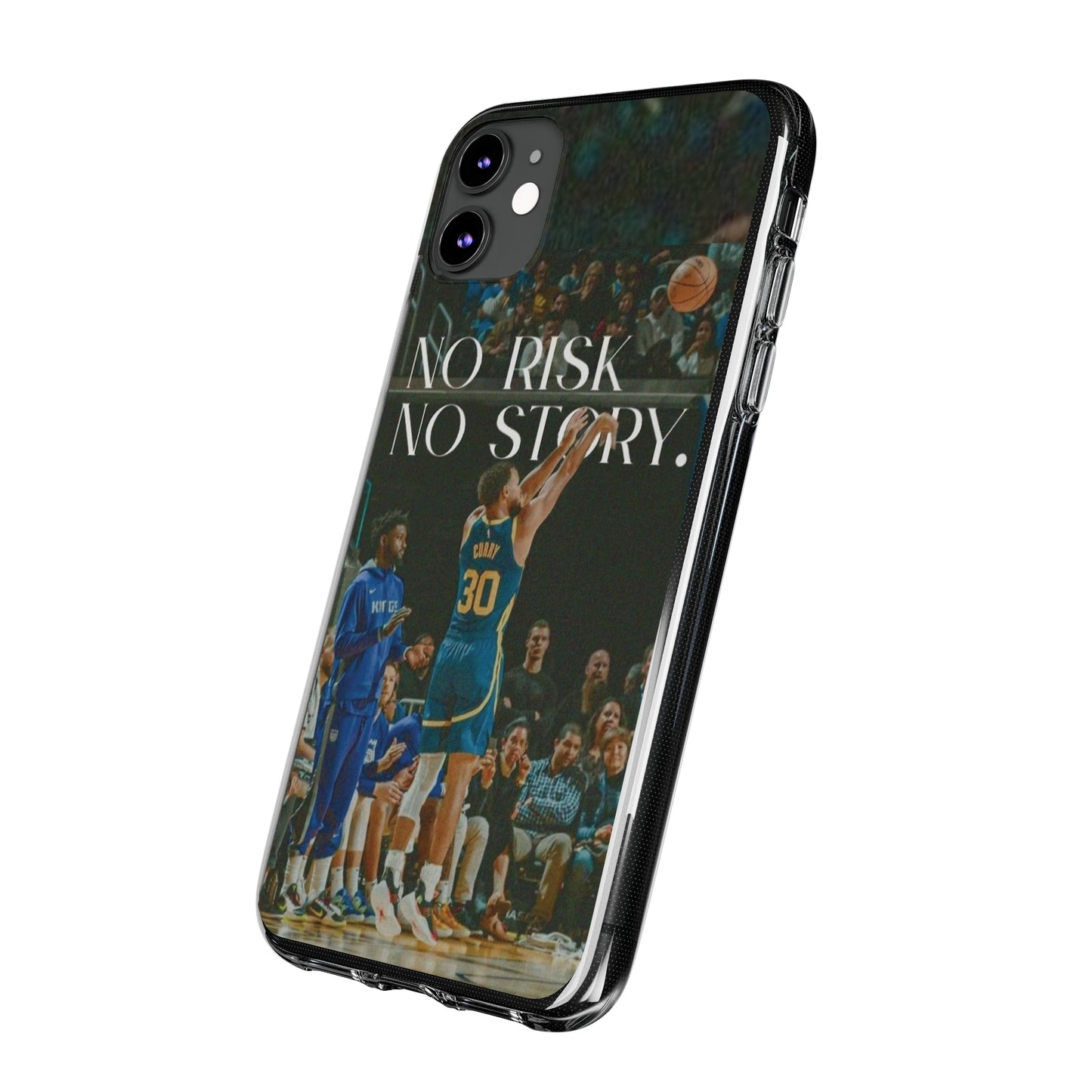 Steph Curry Motivational Soft Phone Case - No Risk, No Story for Sports Lovers