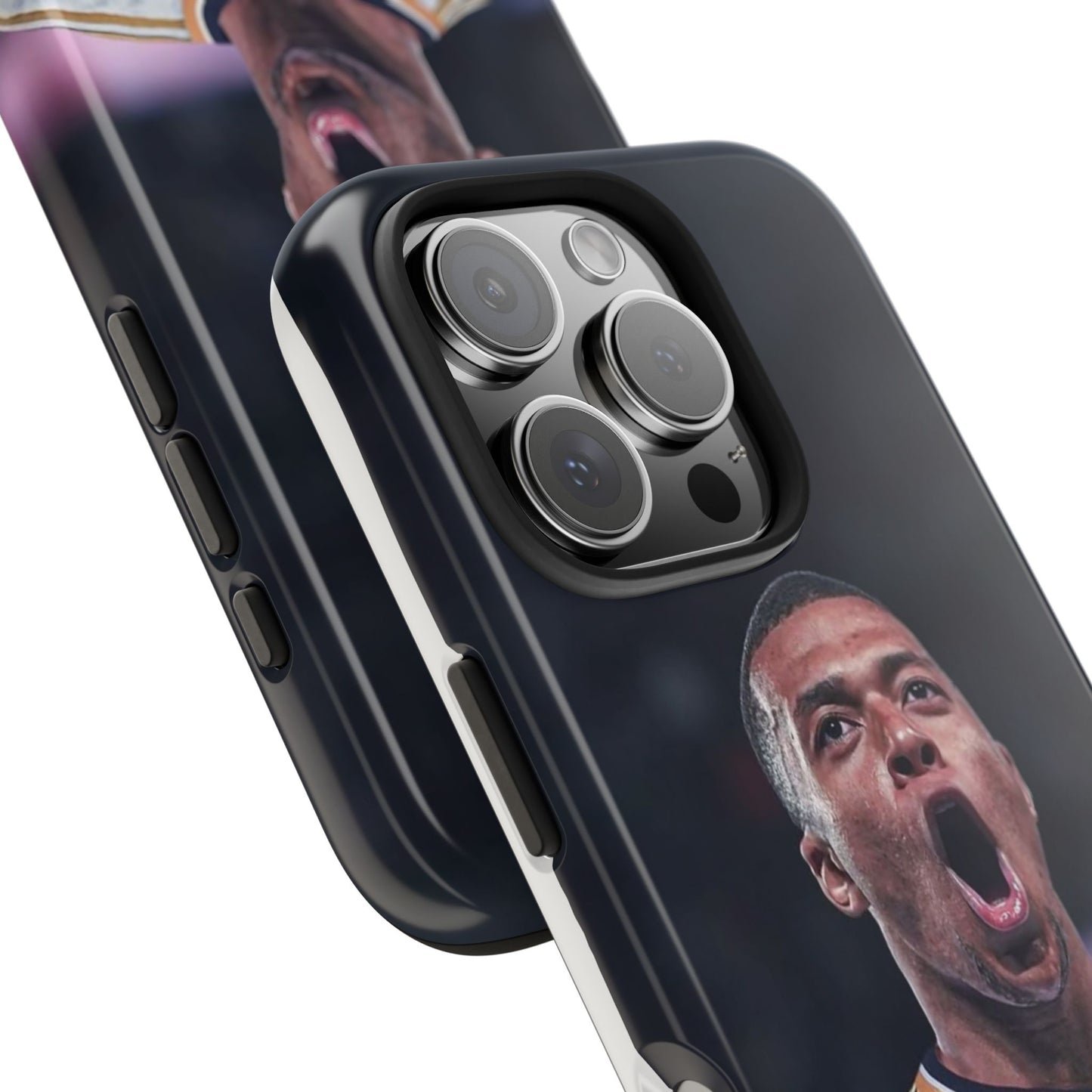 Kylian Mbappé Sporty Tough Phone Case with Goal Celebration Design