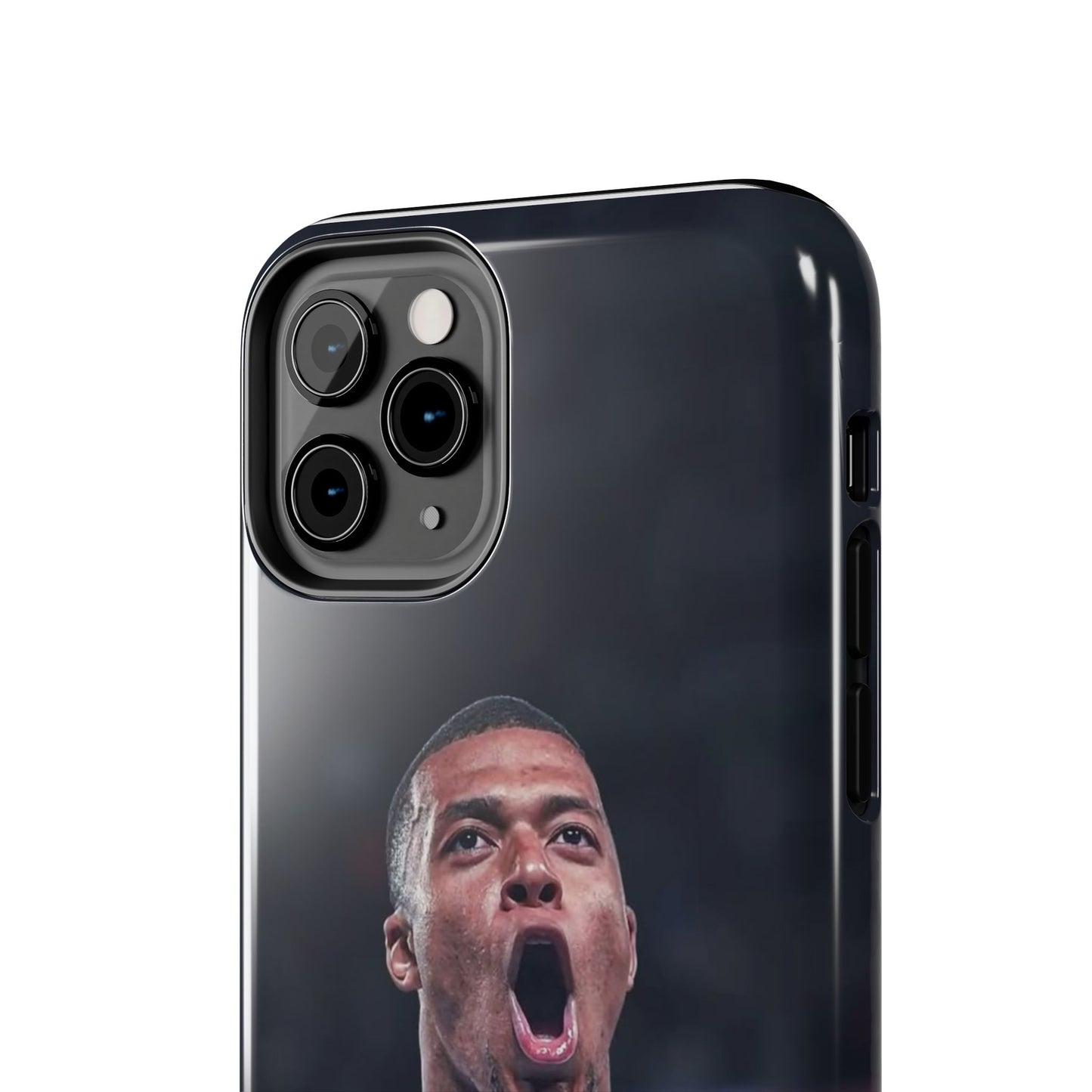 Kylian Mbappé Sporty Tough Phone Case with Goal Celebration Design