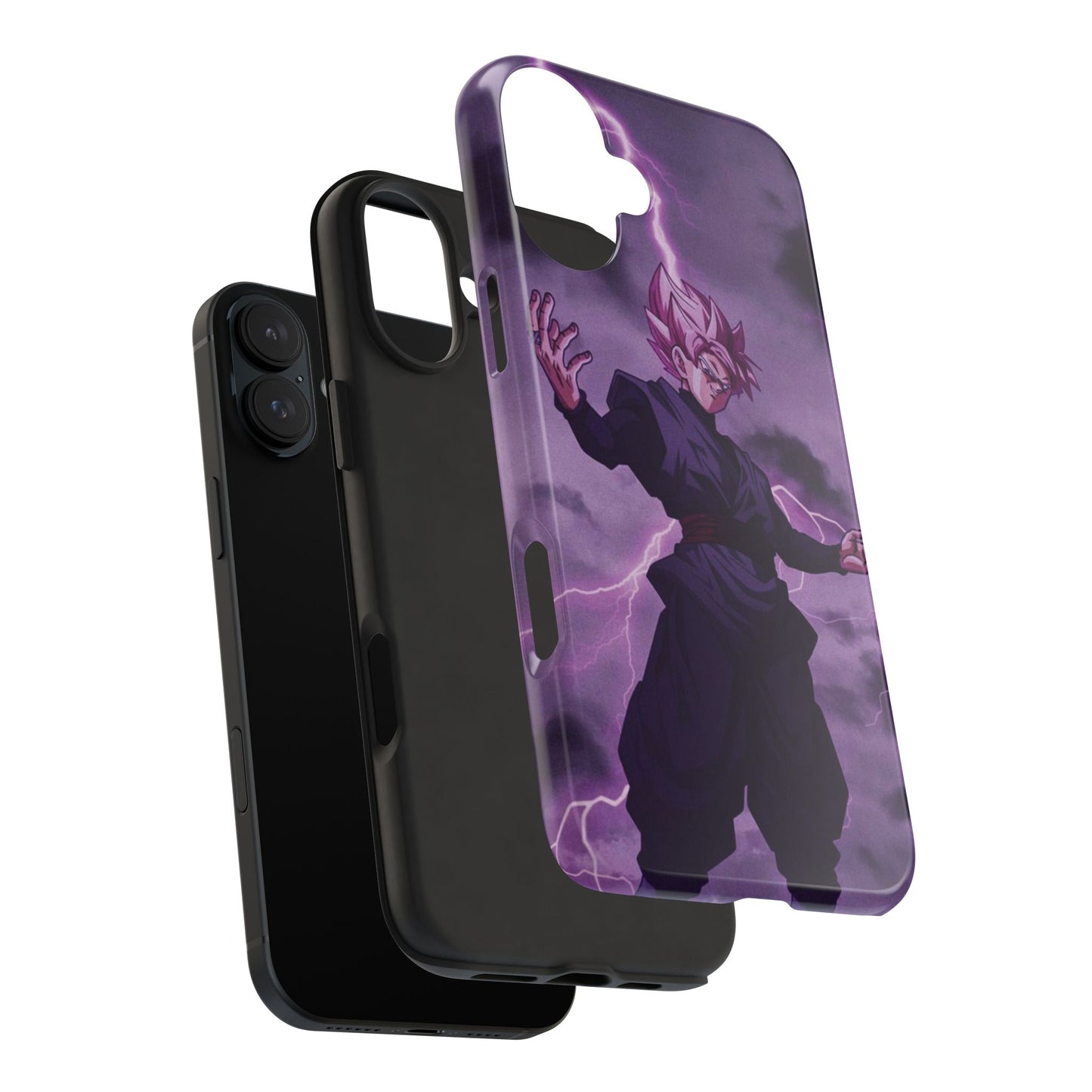 Black Goku Anime Tough Phone Case - Dragon Ball Z Inspired Design
