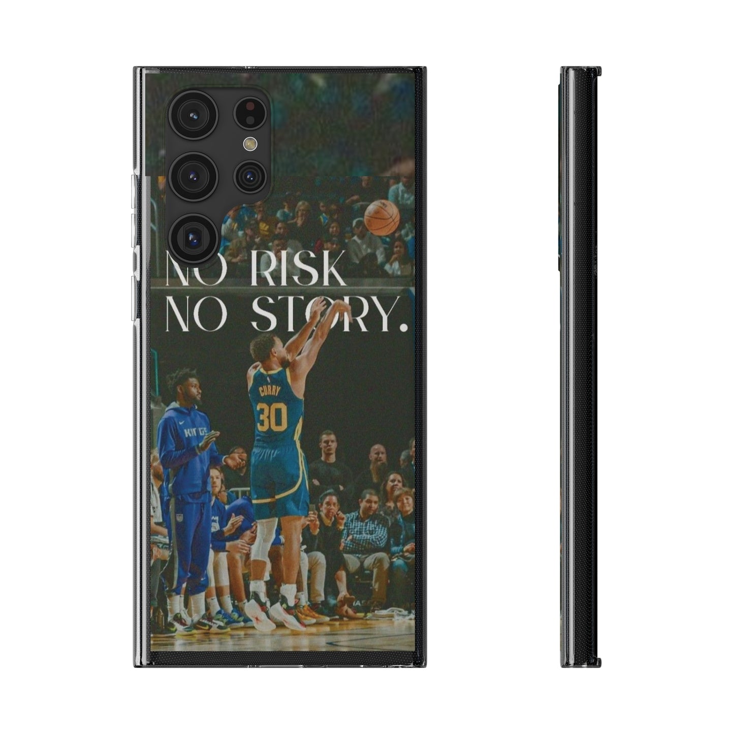Steph Curry Motivational Soft Phone Case - No Risk, No Story for Sports Lovers