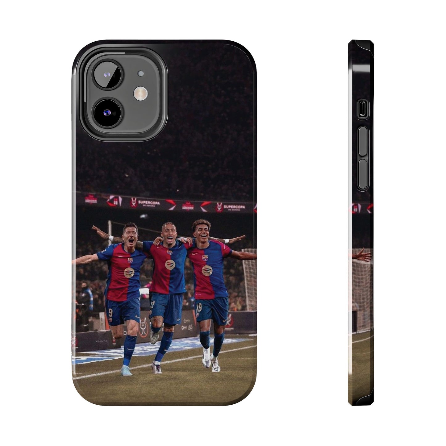 Lewandowski, Raphinha, Lamine Yamal Soccer Team Tough Phone Case - Durable Protection for Fans!