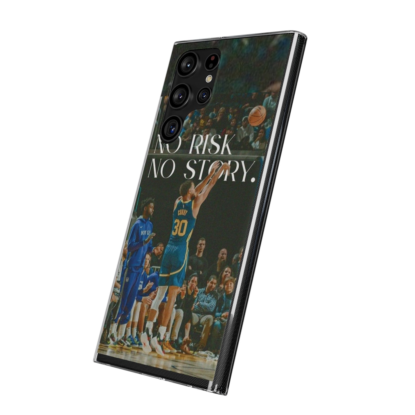 Steph Curry Motivational Soft Phone Case - No Risk, No Story for Sports Lovers