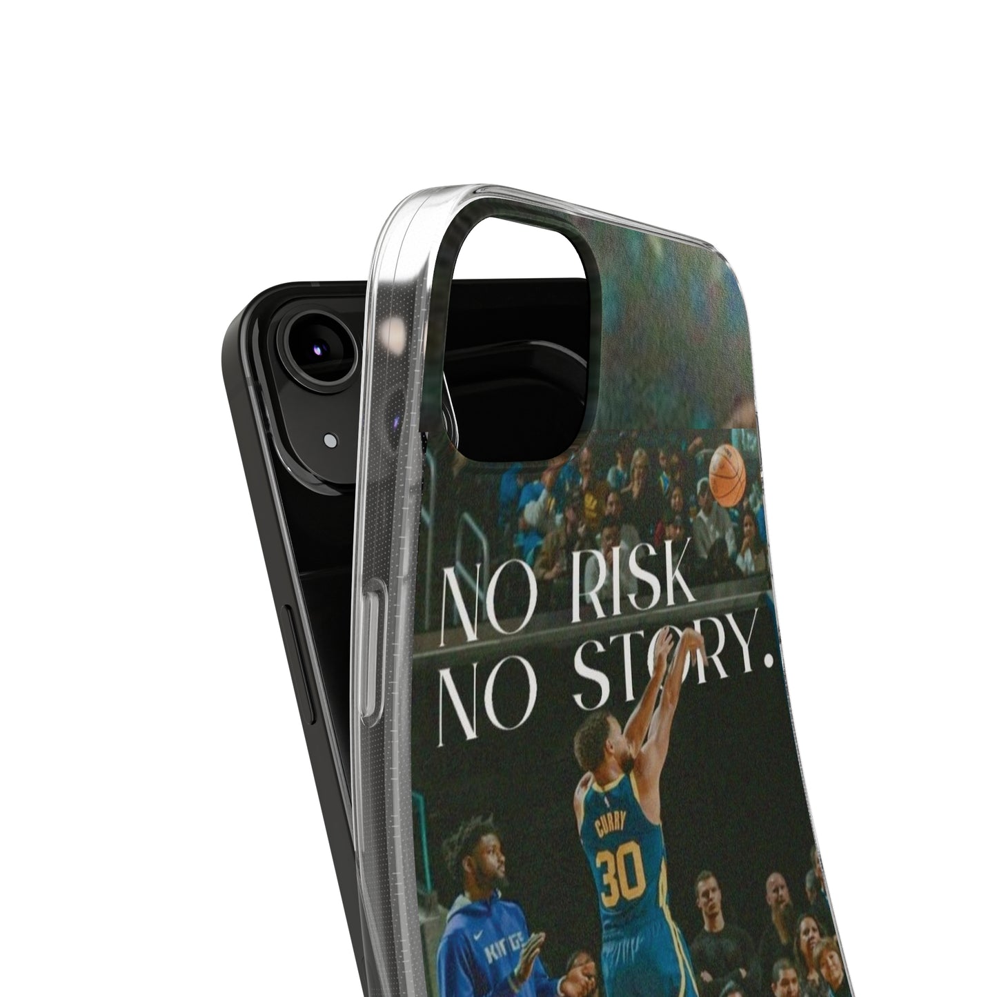 Steph Curry Motivational Soft Phone Case - No Risk, No Story for Sports Lovers