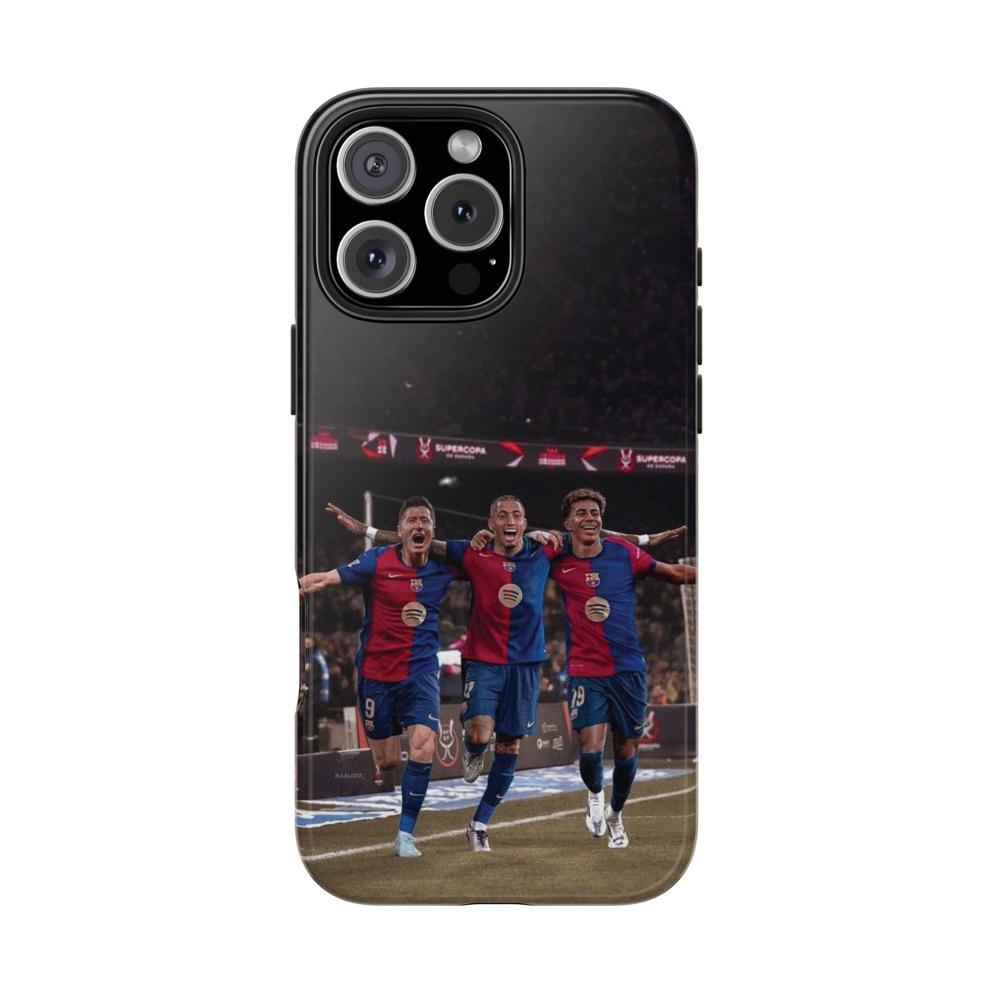 Lewandowski, Raphinha, Lamine Yamal Soccer Team Tough Phone Case - Durable Protection for Fans!