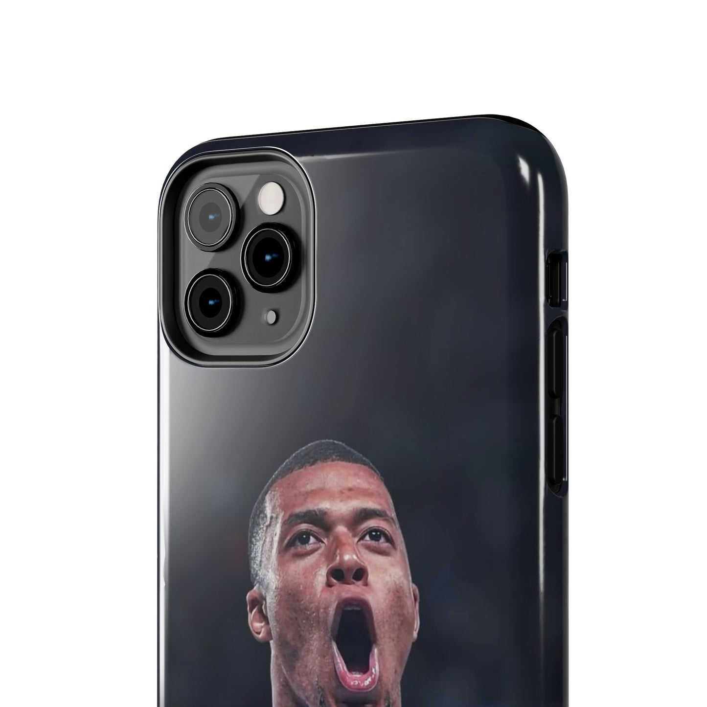 Kylian Mbappé Sporty Tough Phone Case with Goal Celebration Design