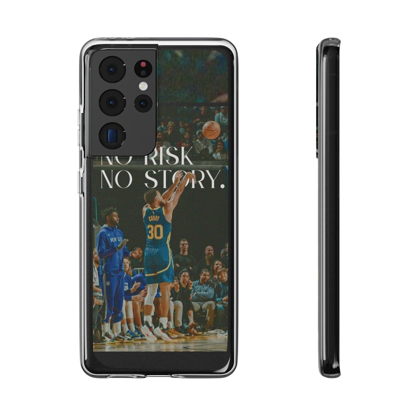 Steph Curry Motivational Soft Phone Case - No Risk, No Story for Sports Lovers