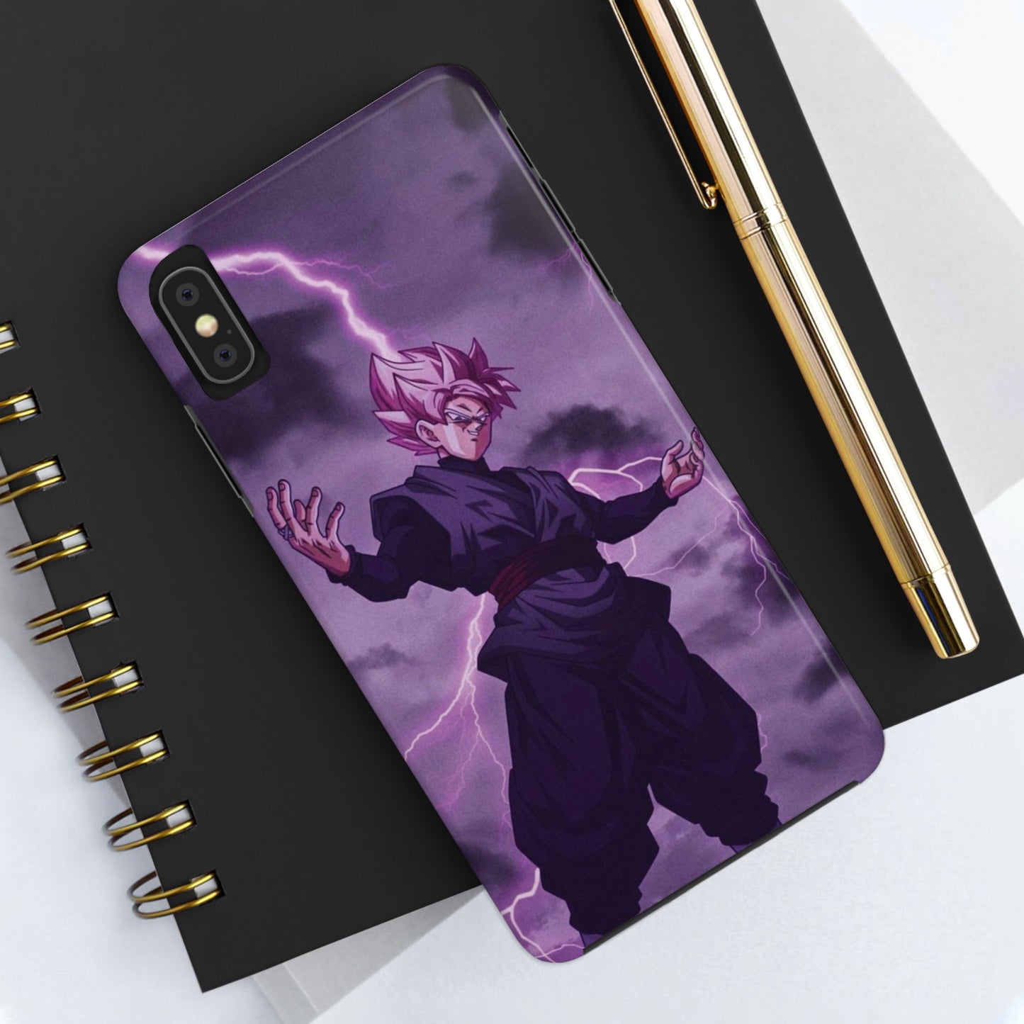 Black Goku Anime Tough Phone Case - Dragon Ball Z Inspired Design