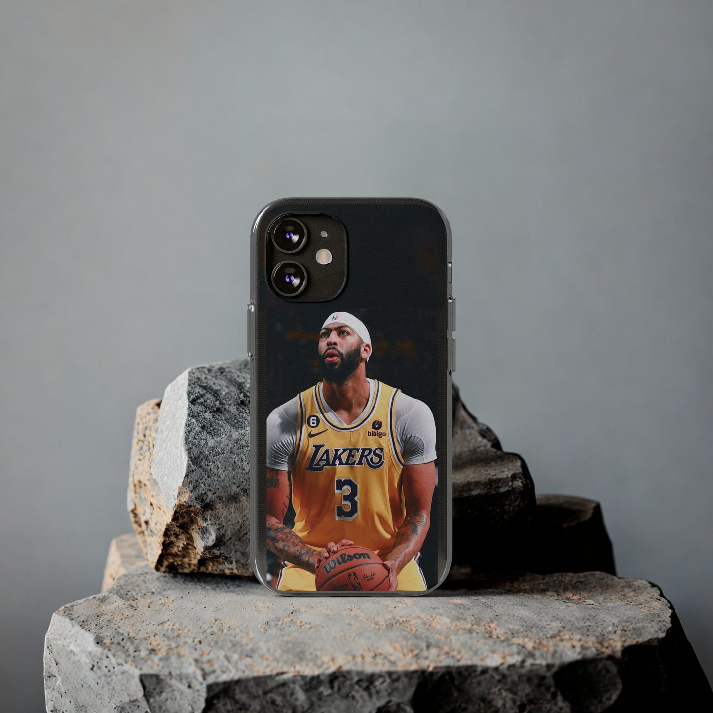Anthony Davis Lakers Soft Phone Case - Perfect Gift for Basketball Fans