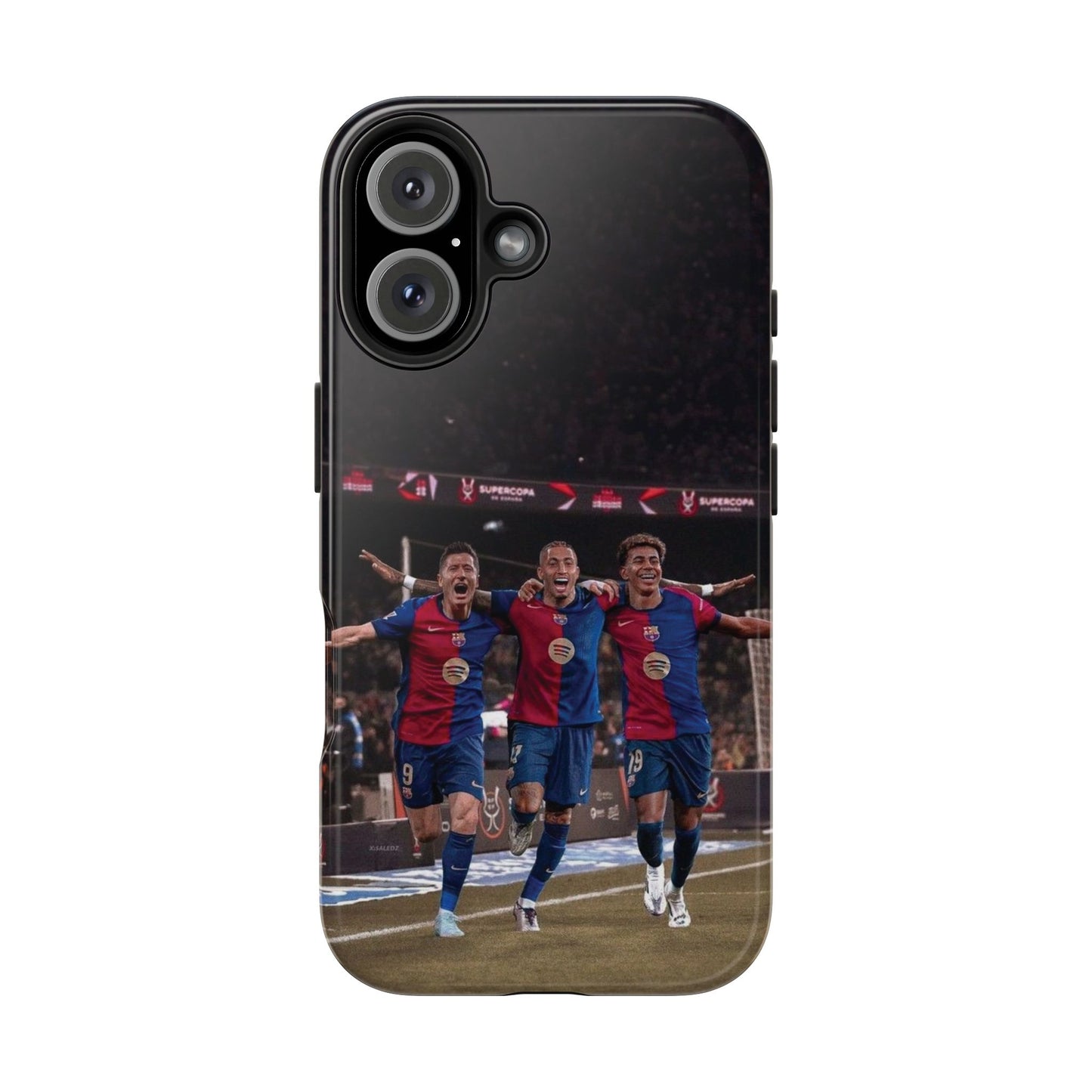 Lewandowski, Raphinha, Lamine Yamal Soccer Team Tough Phone Case - Durable Protection for Fans!