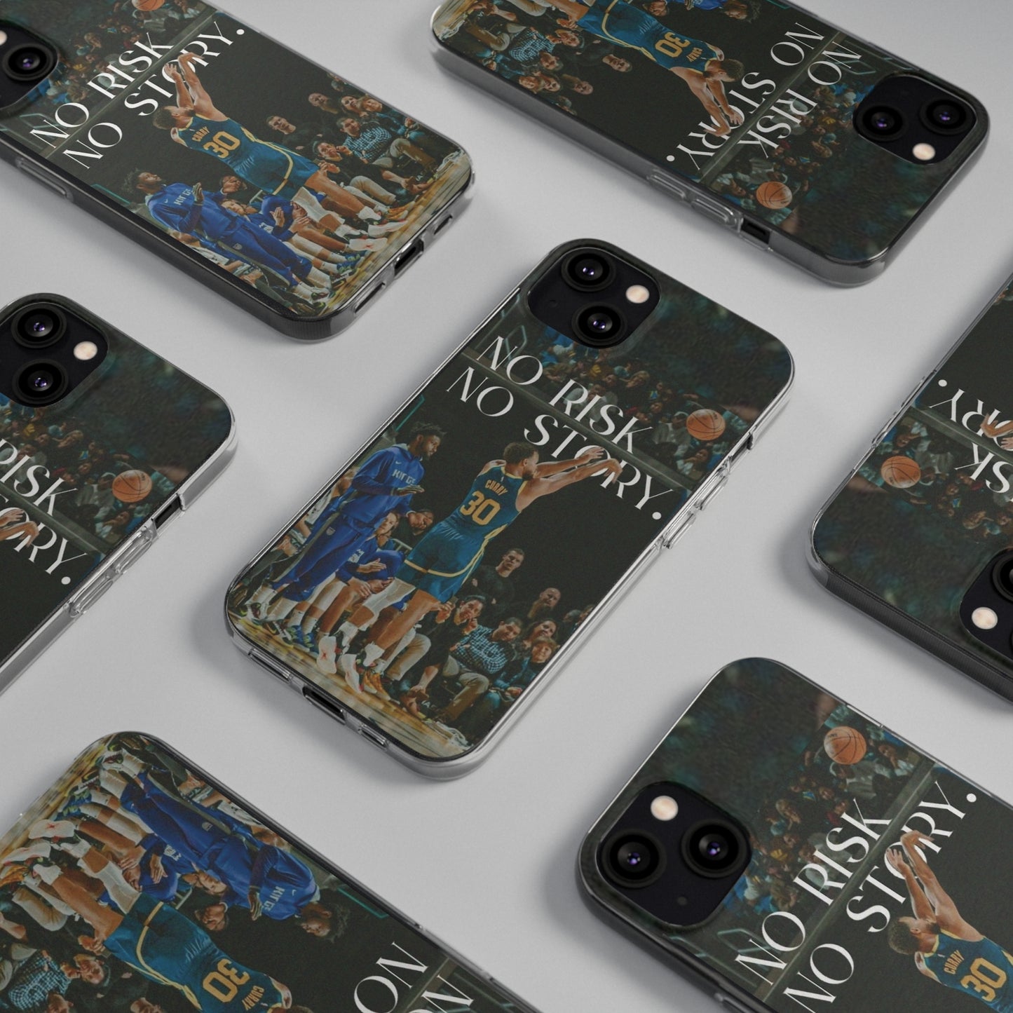 Steph Curry Motivational Soft Phone Case - No Risk, No Story for Sports Lovers